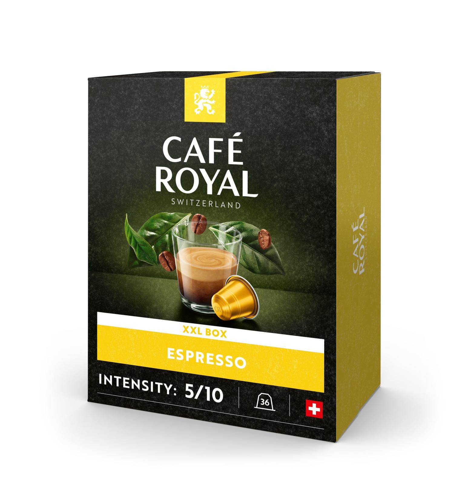 Caf Royal Espresso Compatible Capsules - 36 Aluminum Nespresso Pods | Intensity 5/10 | International Shipping Available - Buy Online on GoSupps.com