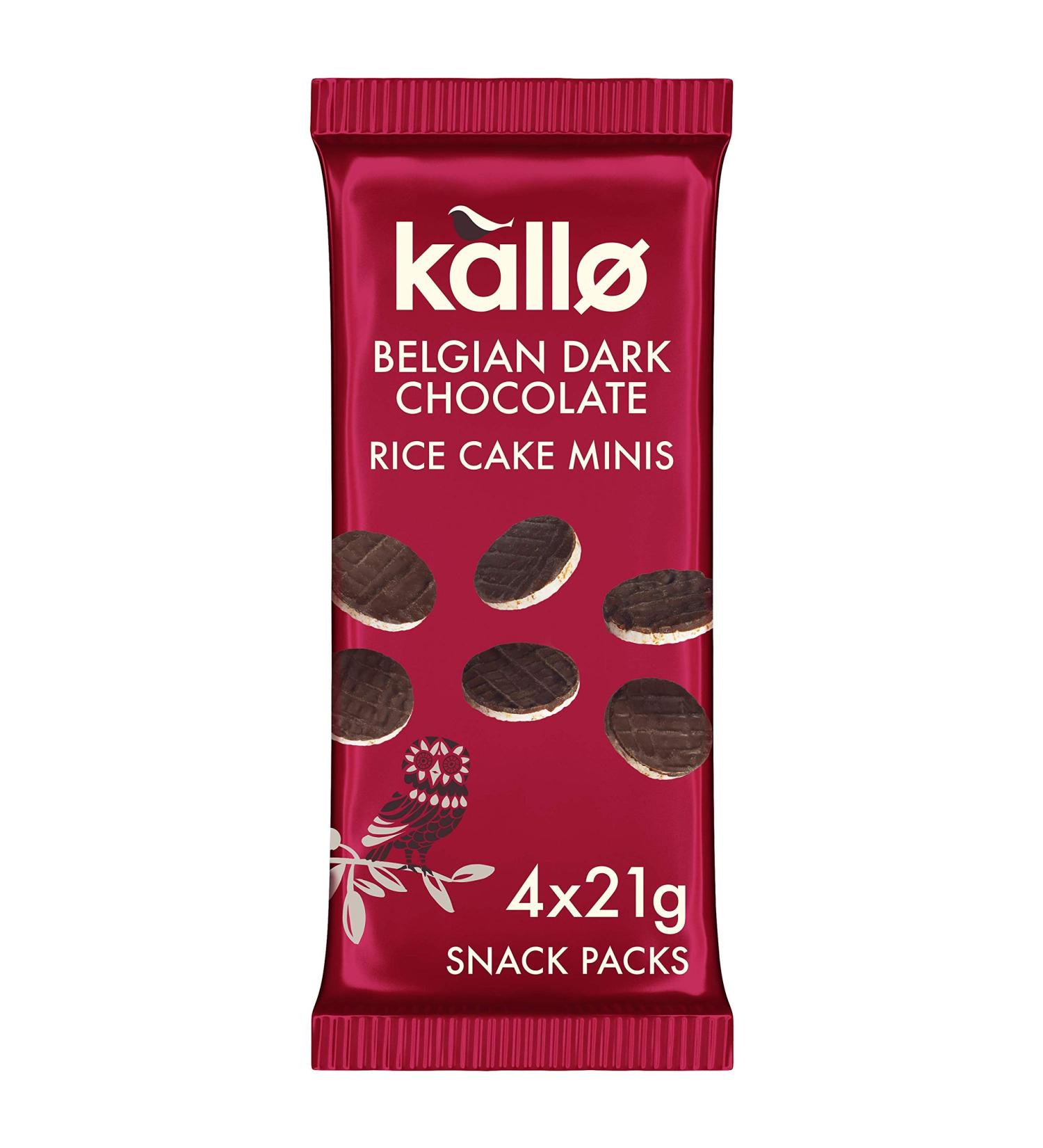 Kallo Dark Chocolate Mini Rice Cakes 756g - Pack of 9 | Gluten-Free Snack - Buy Online on GoSupps.com