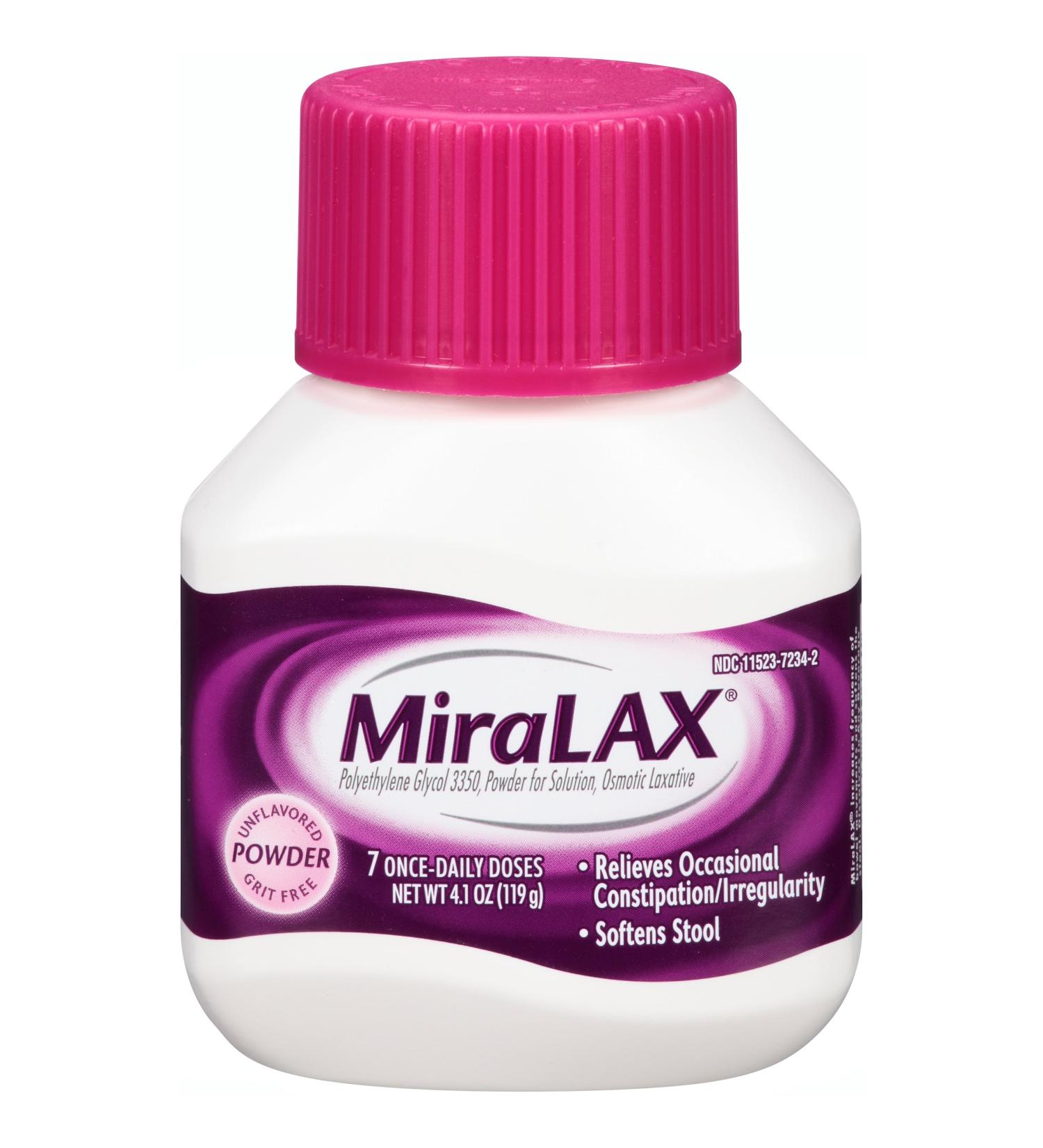 Miralax 7-Dose 4.1oz (119g) - Pack of 3 - Buy Online on GoSupps.com