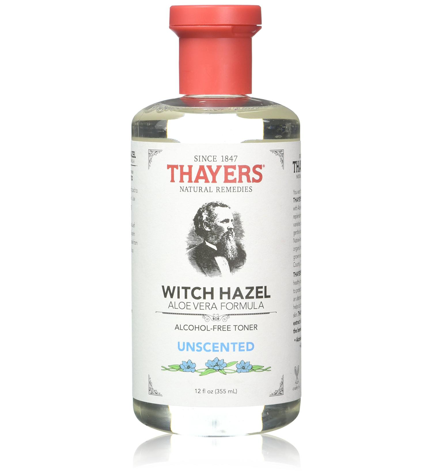 Thayers Alcohol-free Unscented Witch Hazel and Aloe Vera Toner 12 oz (Pack of 2) - Fragrance-Free Formula - Buy Online on GoSupps.com