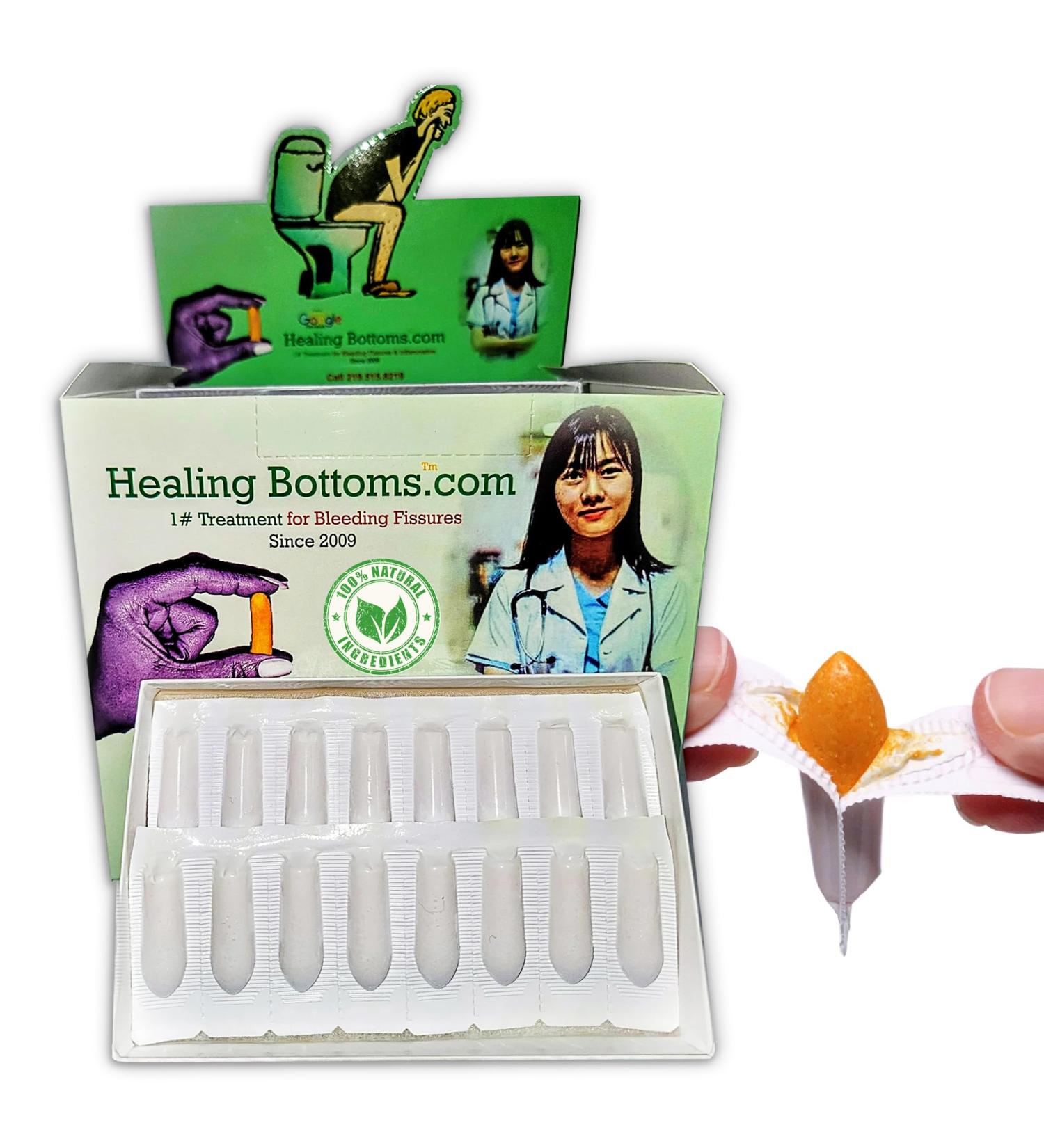 Natural Curcumin Healing Bottoms Anal Fissure Suppository - 16ct - Buy Online on GoSupps.com