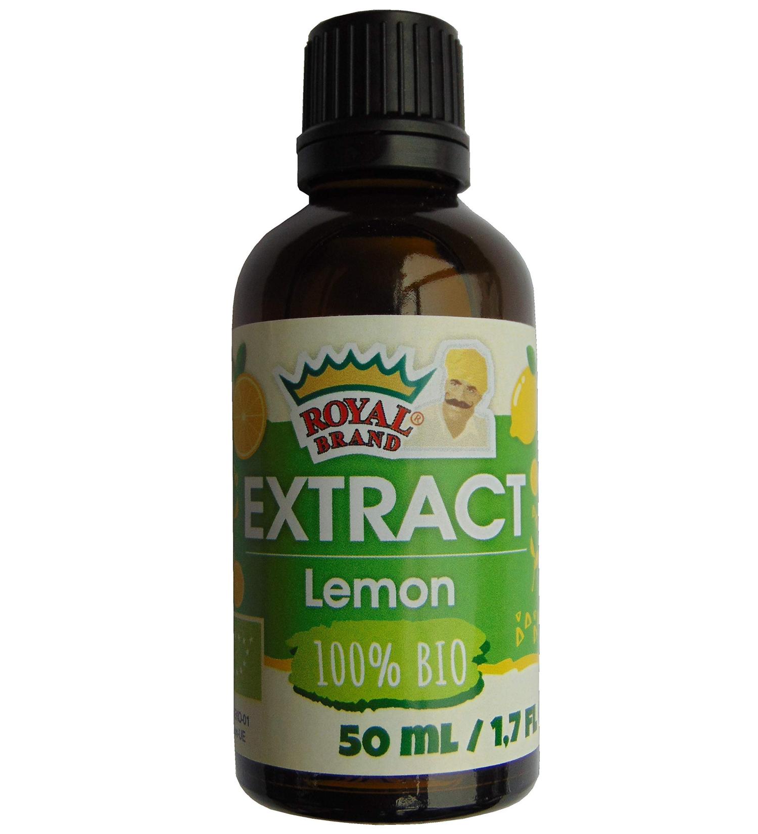Organic lemon extract, glass bottle for better quality