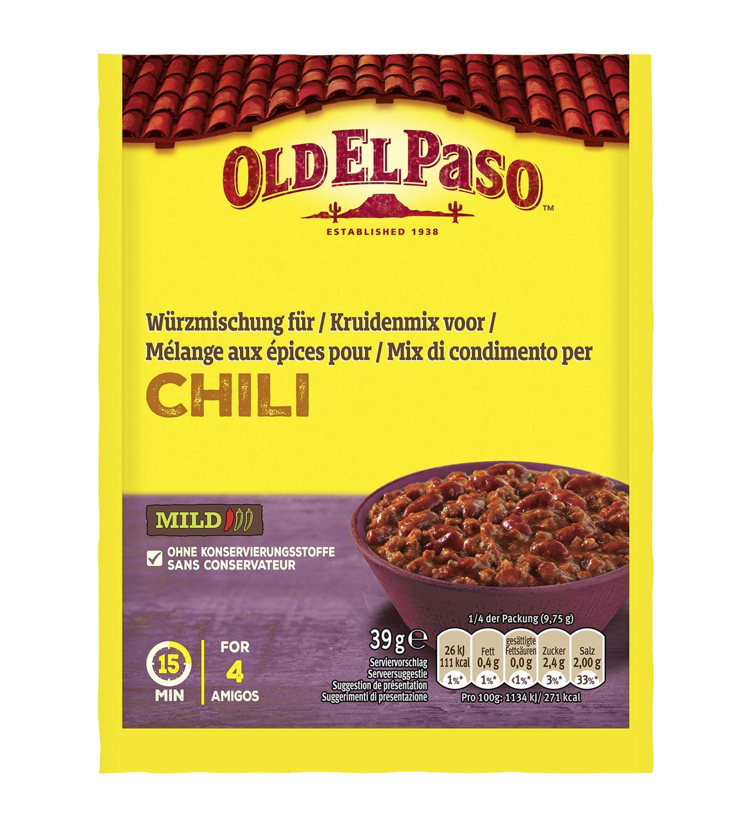 Old El Paso Spices for Chili 39g