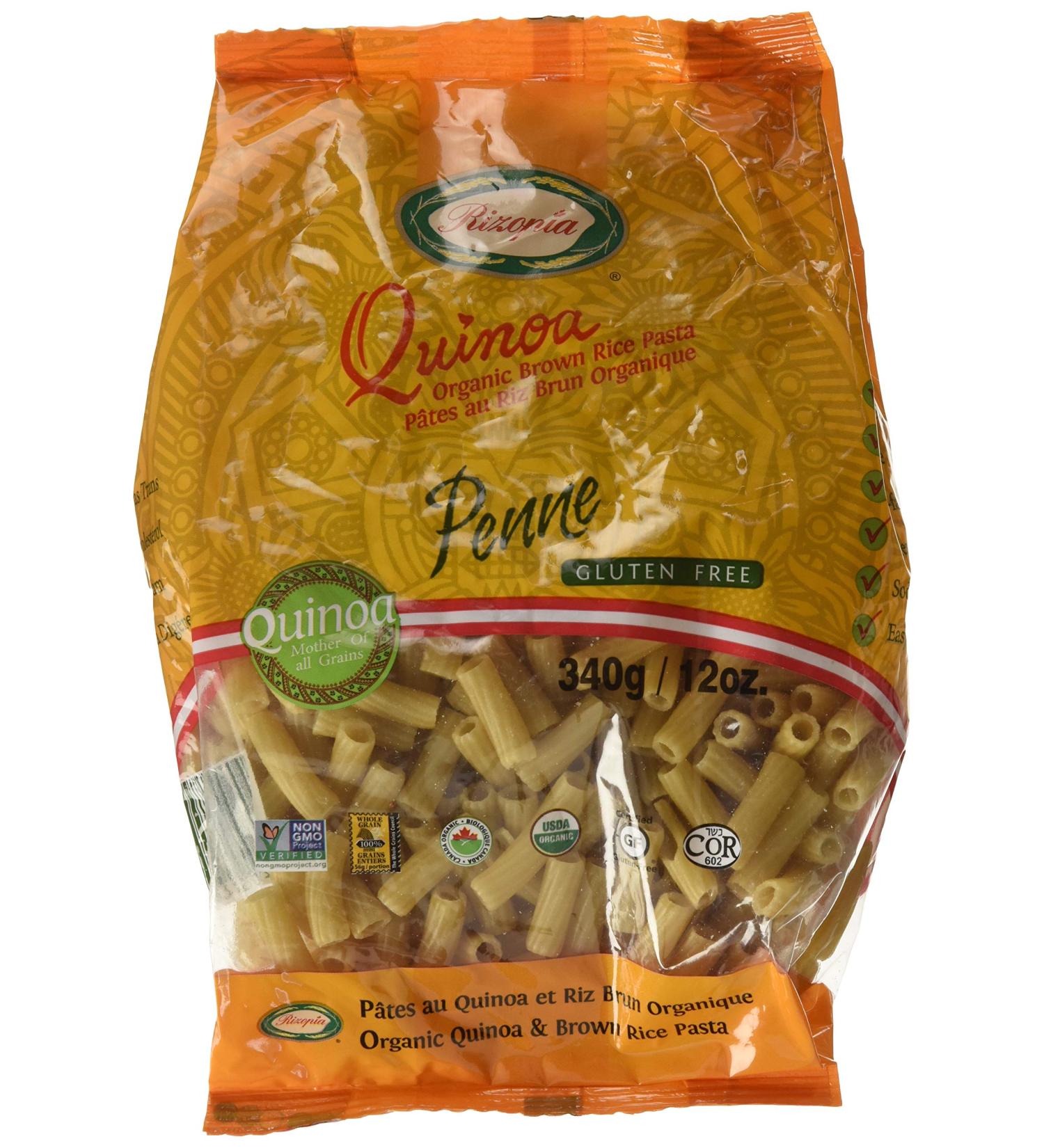 Rizopia Rice Pasta Organic Quinoa and Brown Rice Penne 340g - Buy Online on GoSupps.com