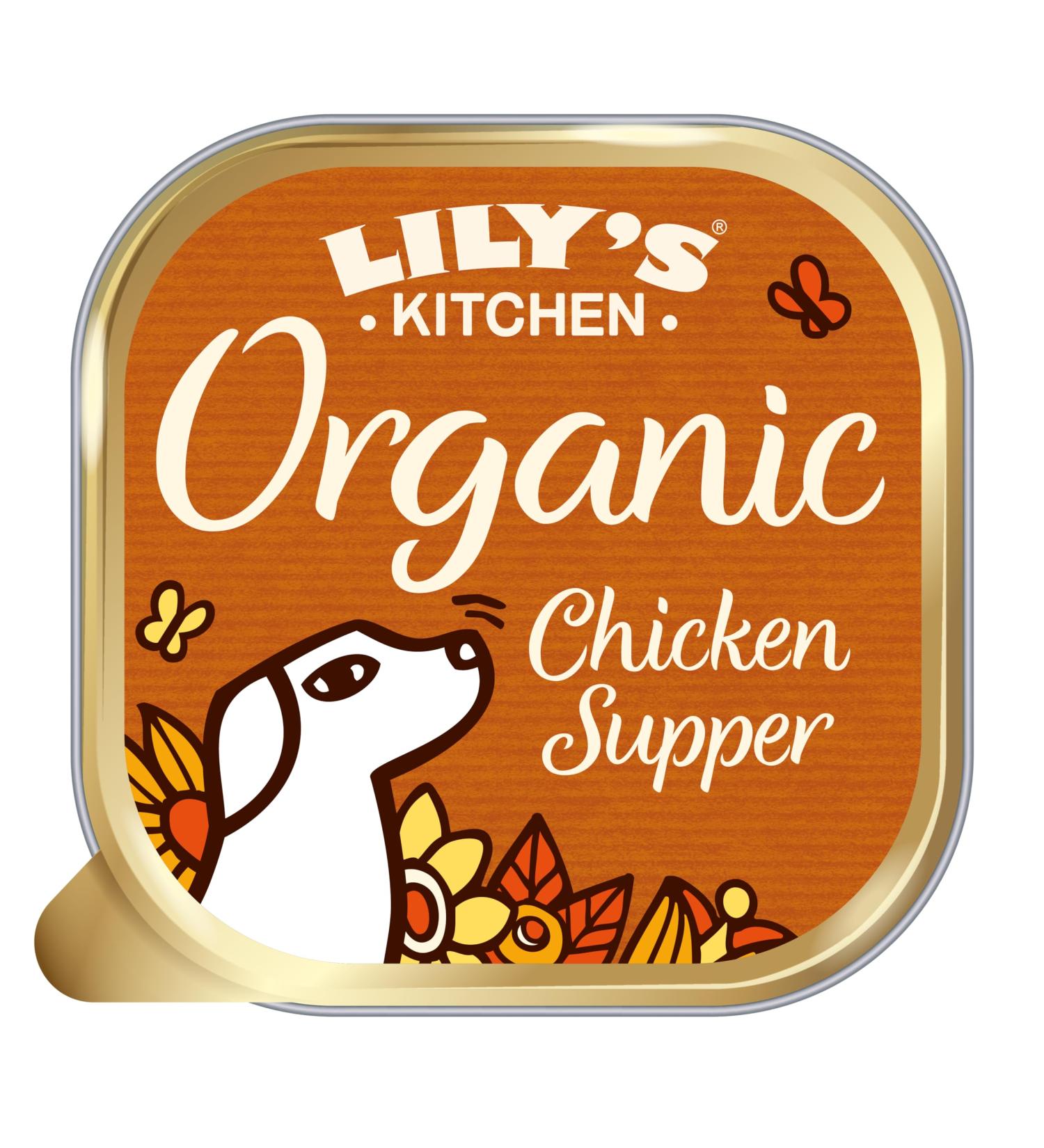 Lily's Kitchen Organic Chicken Wet Food for Adult Dogs - 11 x 150g Bowls - Natural & Healthy Options - Buy Online on GoSupps.com