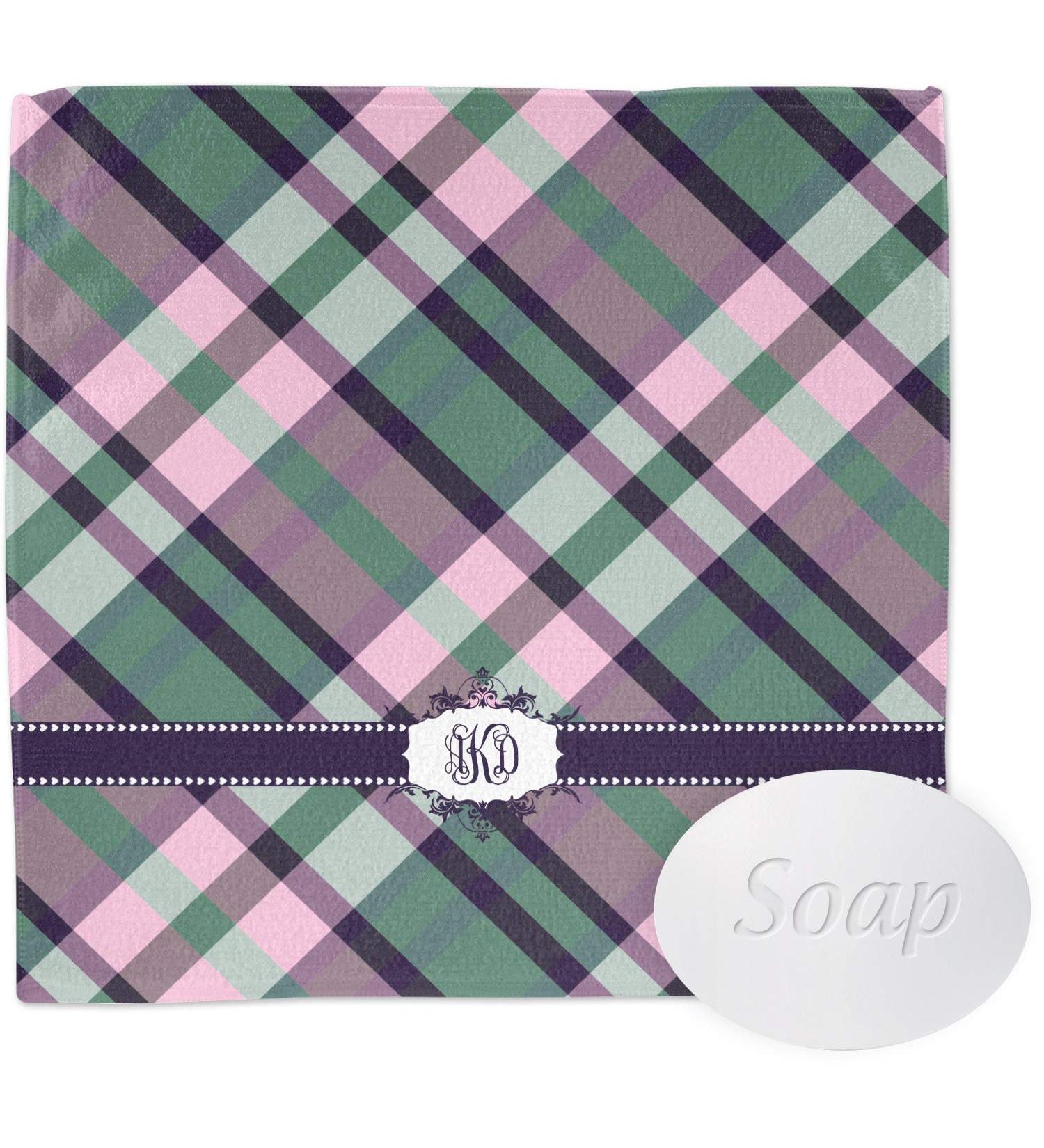 YouCustomizeIt Personalized Plaid with Pop Washcloth