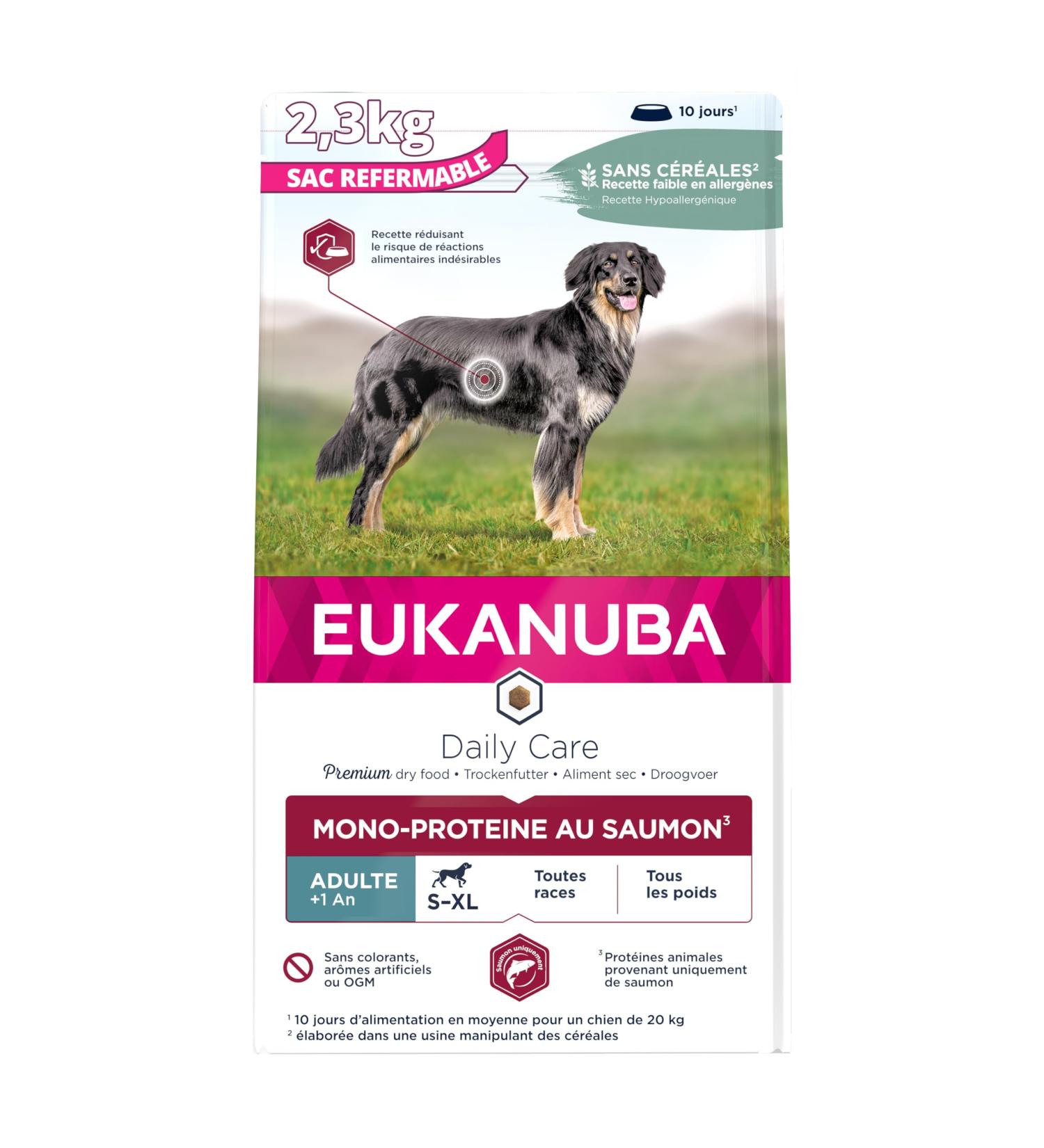 Eukanuba Daily Care - Mono-protein Salmon Dry Food for Adult Dogs - Rich in Fresh Frozen Salmon 12 kg - Buy Online on GoSupps.com