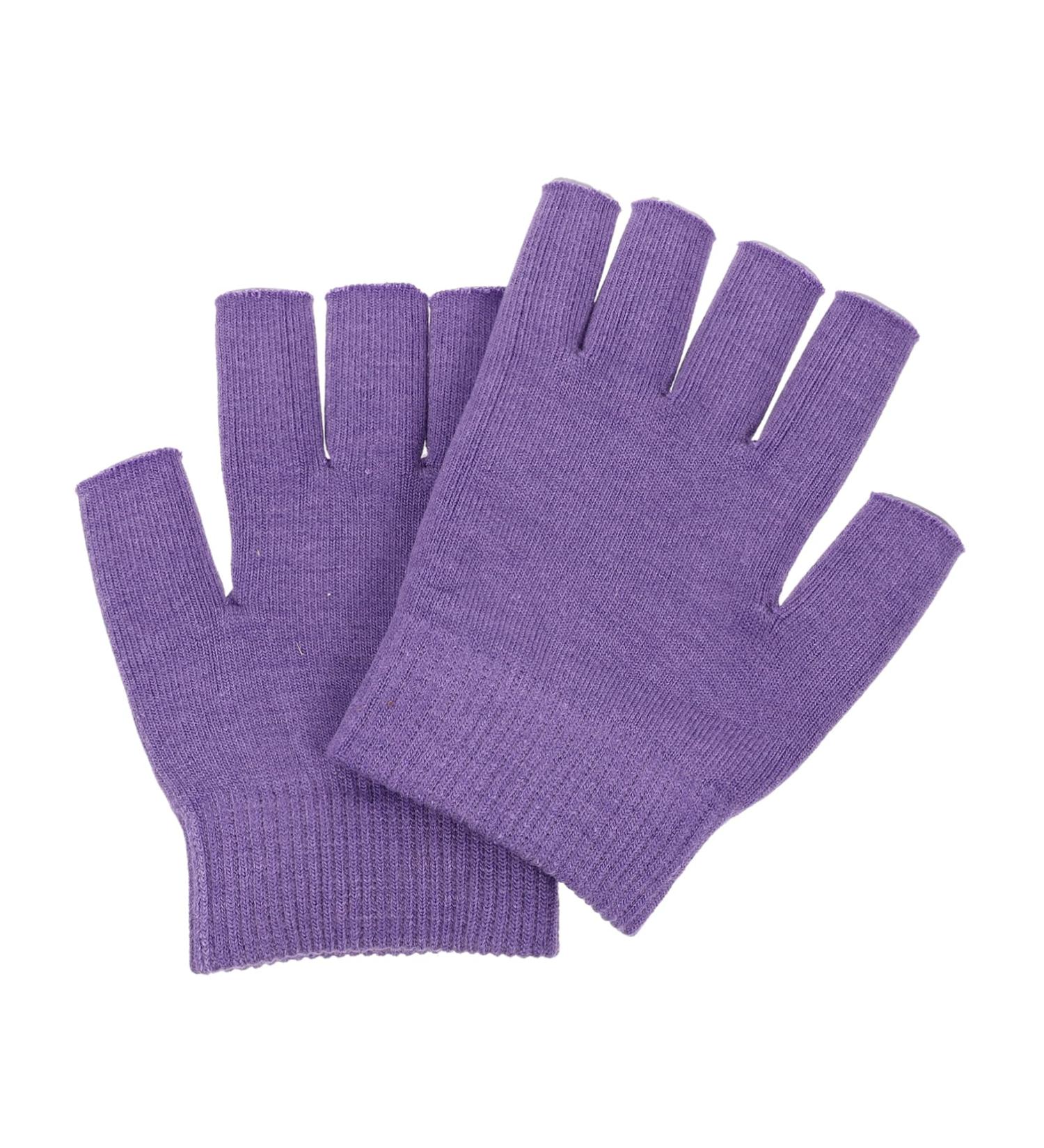 Beatifufu 1 Pair Gel Moisturizing Gloves Moisturizing Half Gloves Hand Spa Gloves Mittens for Men Gloves Soft Moisturizing Socks Gloves Womens Gloves Cotton Gloves Purple Dipping 15x11cm - Buy Online on GoSupps.com