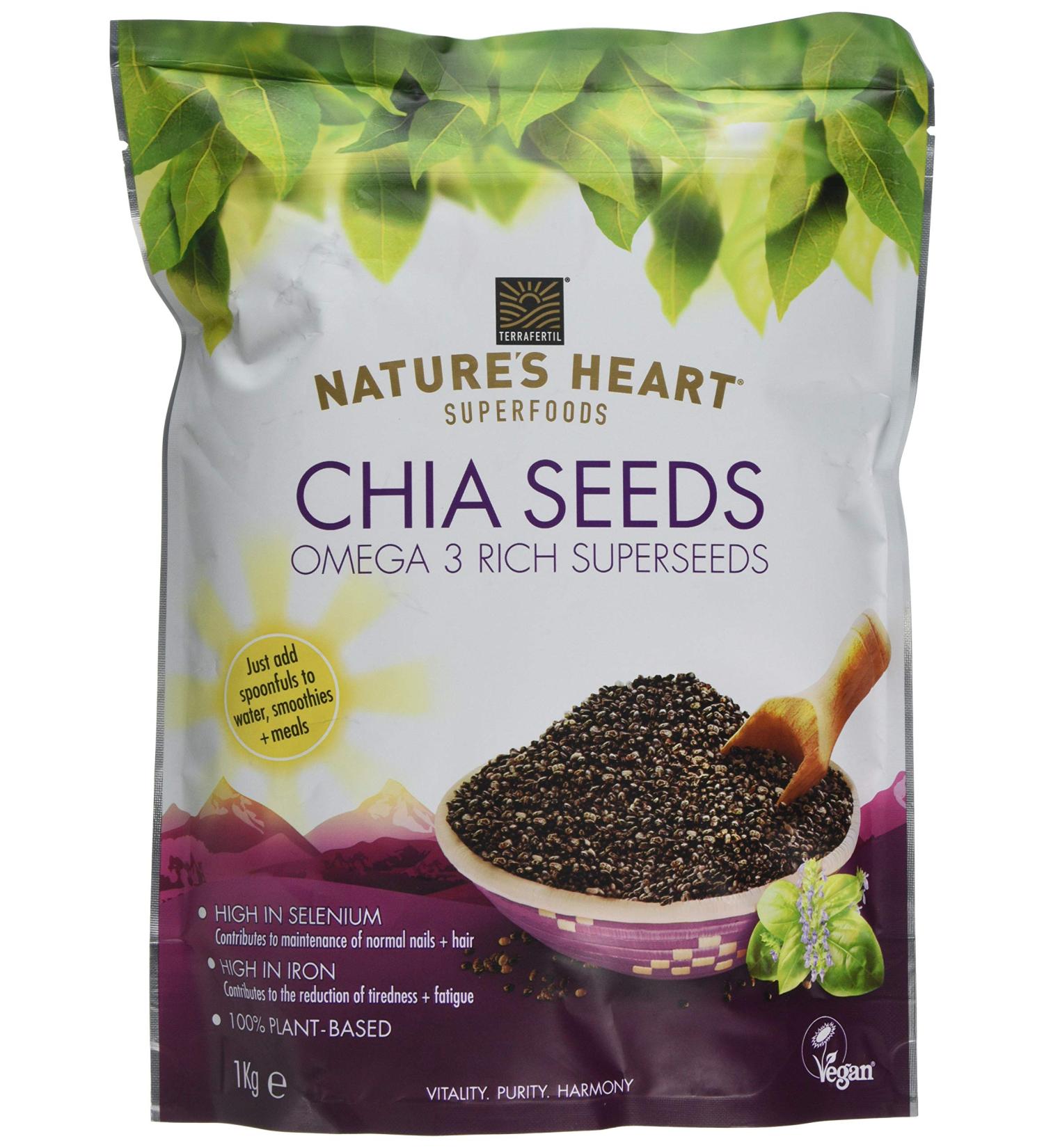 Terrafertil Nature's Heart Chia Seeds. 2 kg - Buy Online on GoSupps.com