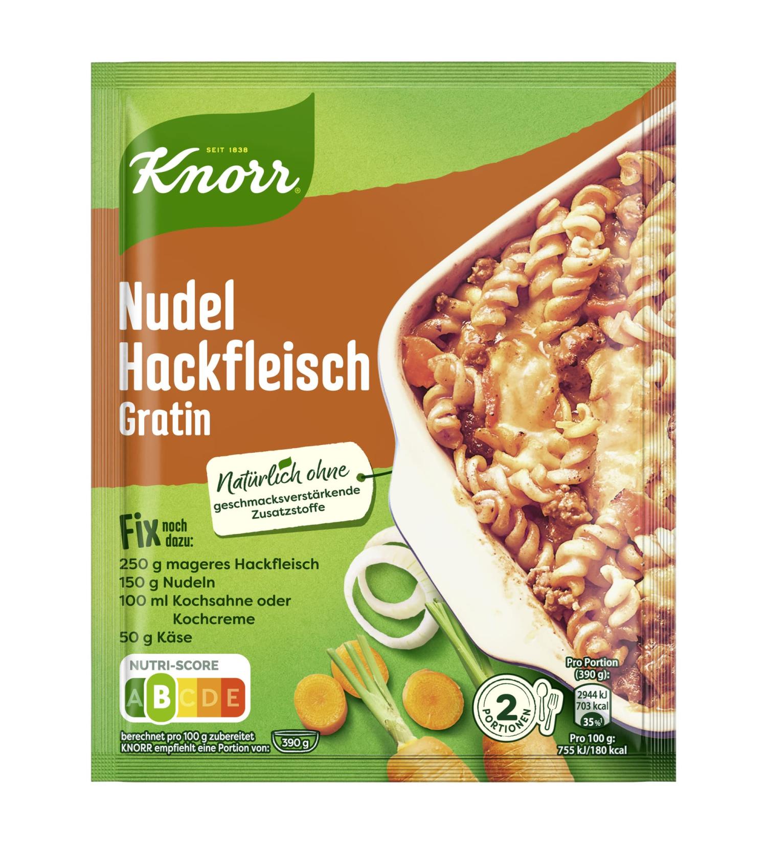 Buy Knorr Fix Pasta Minced Meat Gratin 2 Portions (36g) | International Shipping Available - Buy Online on GoSupps.com