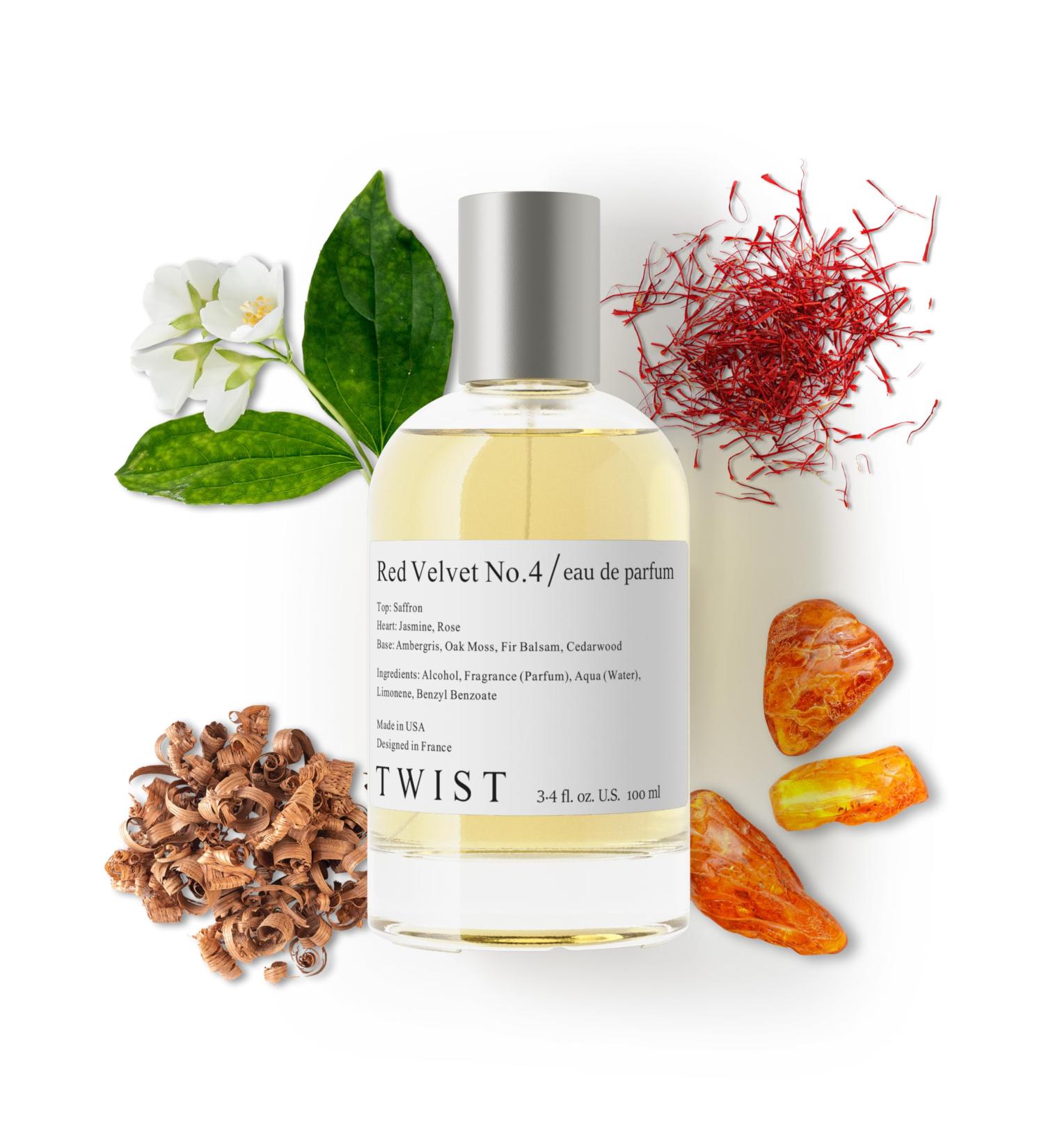 Twist - Red Velvet No. 4 - Eau De Parfum Inspired by MFK Baccarat Rouge 540 Long-Lasting Perfume For Women & Men Paraben Free Vegan Clean Ingredients Unisex - Spray 100 ml | 3.4 fl. oz. Red Velvet No.4 - Inspired by Baccarat Rouge 540 3.4 Fl Oz (Pack of 1 - Buy Online on GoSupps.com