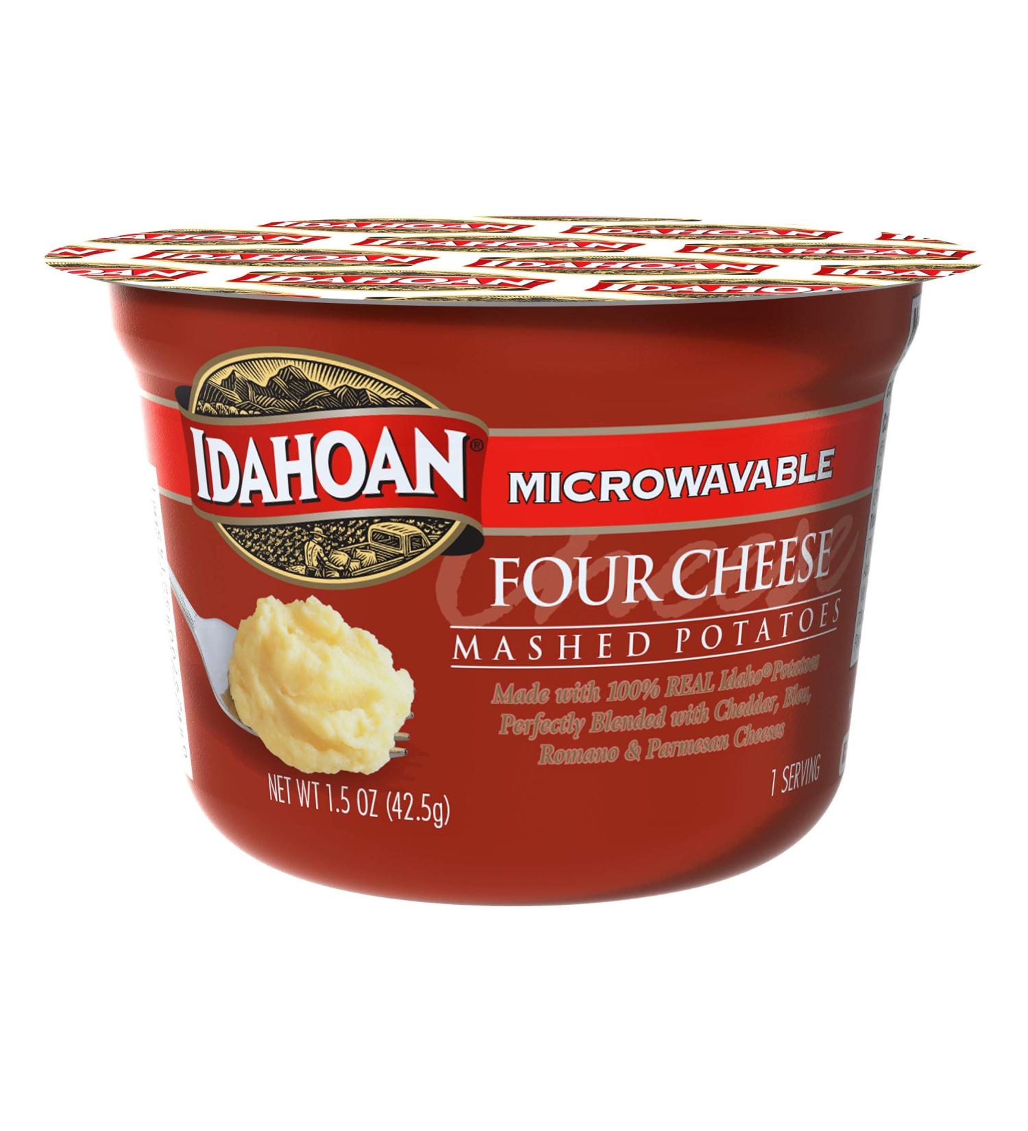 Idahoan Four Cheese Mashed Potatoes - Gluten-Free 100% Real Idaho Potatoes - 1.5 oz Cup (Pack of 10) - Buy Online on GoSupps.com