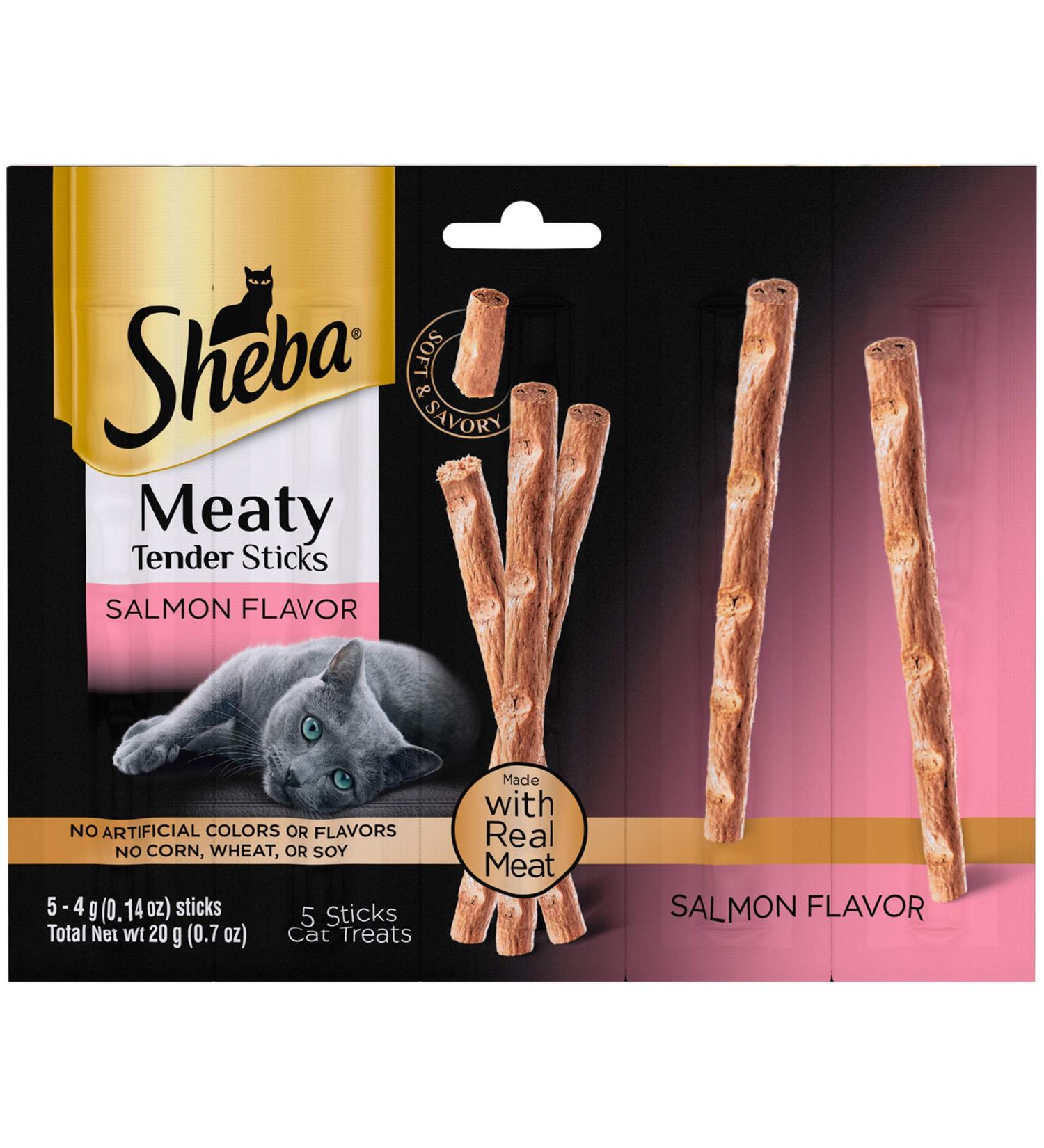 SHEBA Salmon Flavor Soft Cat Treats - Pack of 10 (50 Sticks) - Buy Online on GoSupps.com