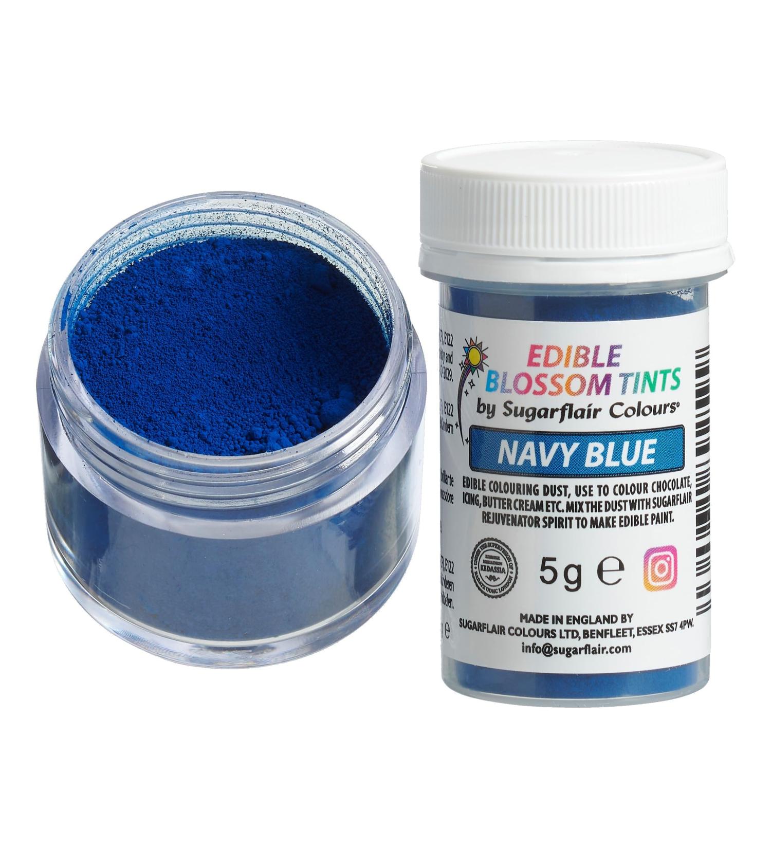 Sugarflair Navy Blue Food Colouring Powder Dust Use on Cake Surfaces Decorations or Colour Sugarpaste Fondant Icing Chocolate Buttercream Royal Icing Macarons and More! - 5g