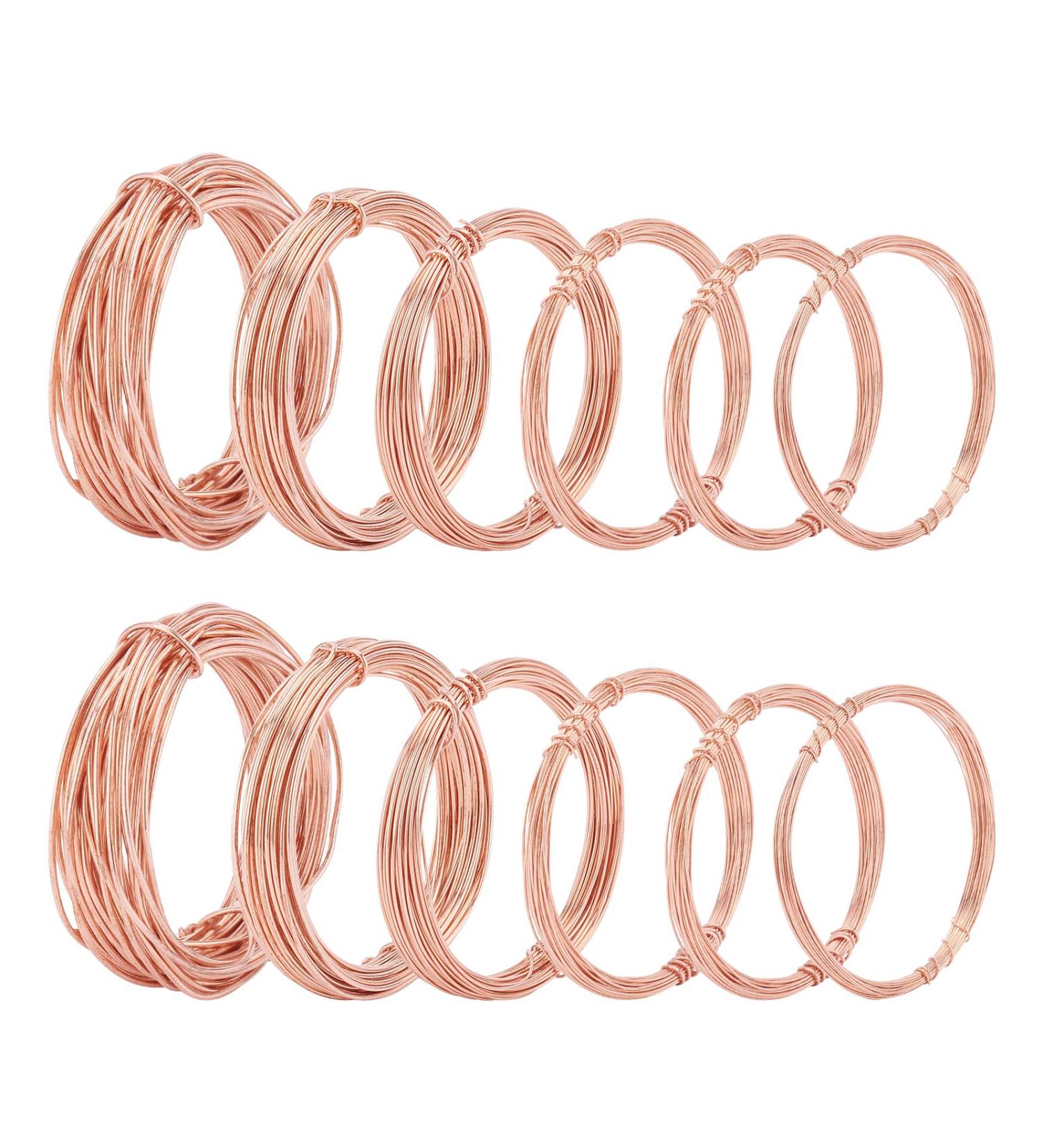 BENECREAT 12 Rolls of 196ft Dead Soft Copper Wire | Various Gauges for Jewelry Making - Buy Online on GoSupps.com