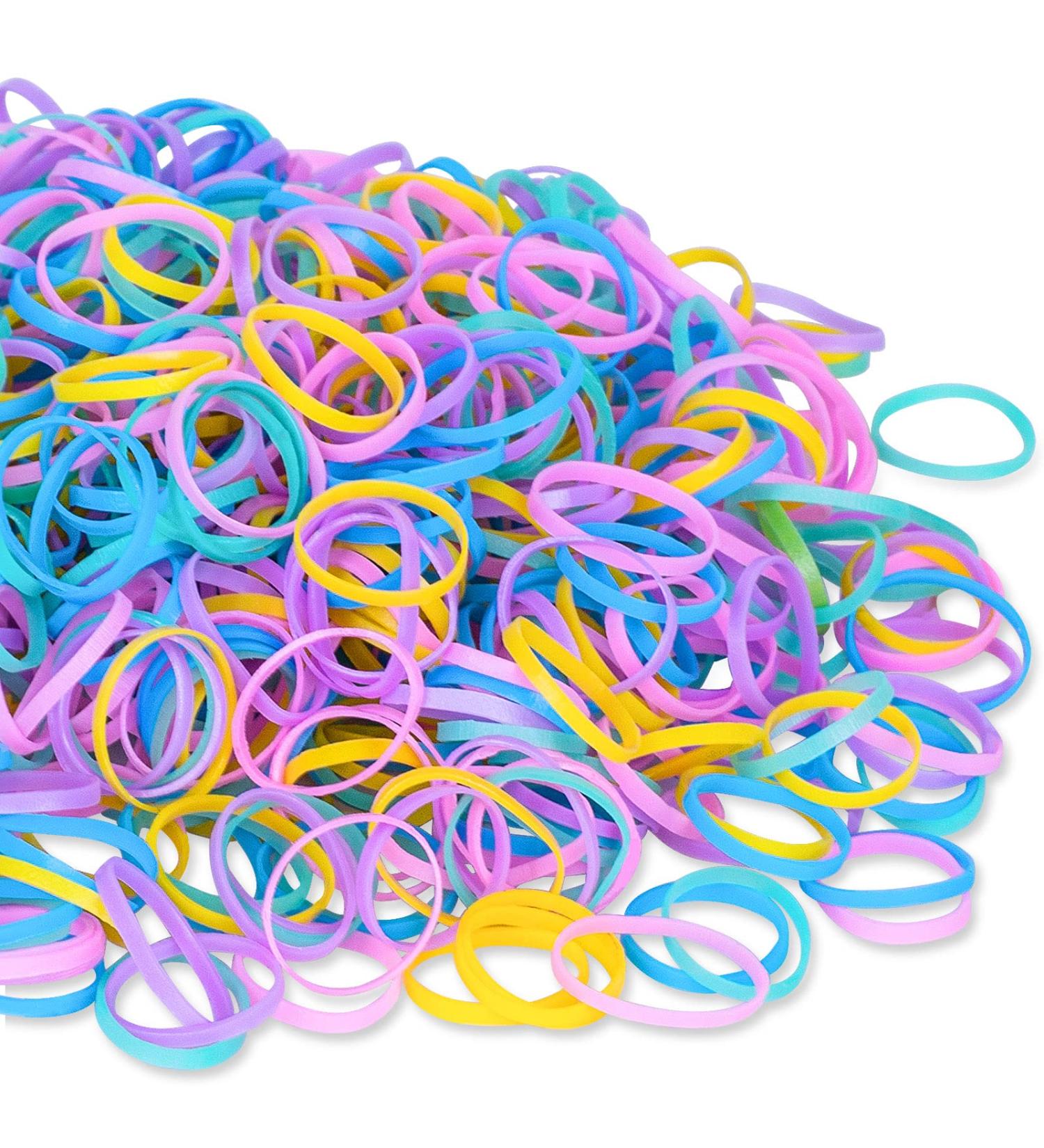 2500Pcs Foamia Color Elastic Hair Bands - Soft Hair Ties for Girls & Ladies | Multicolor Braided Hairband - Buy Online on GoSupps.com