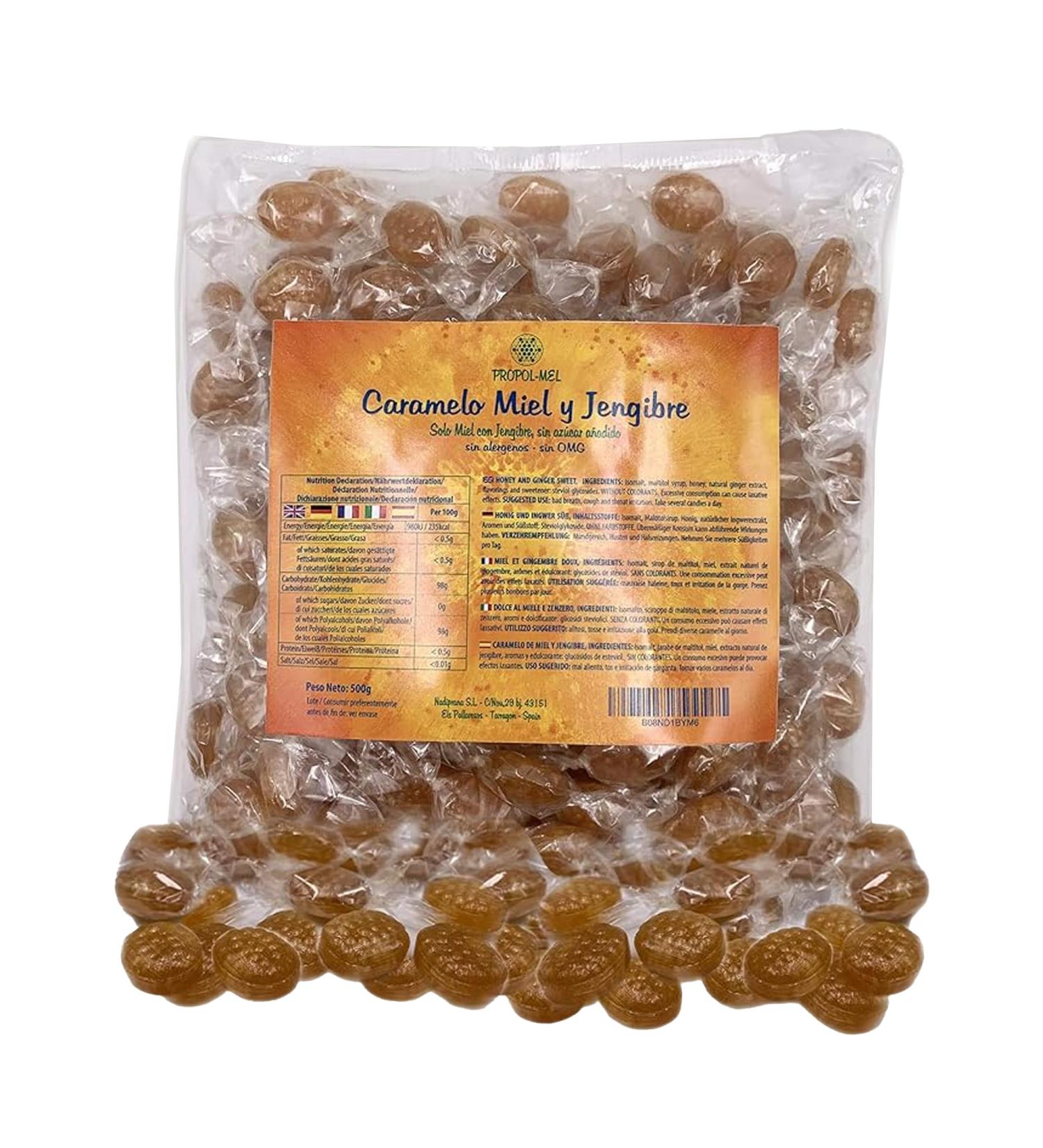 Propol-mel 500g - Gluten-free honey and ginger candy. Recommended to combat bad breath and for the care of the - Buy Online on GoSupps.com