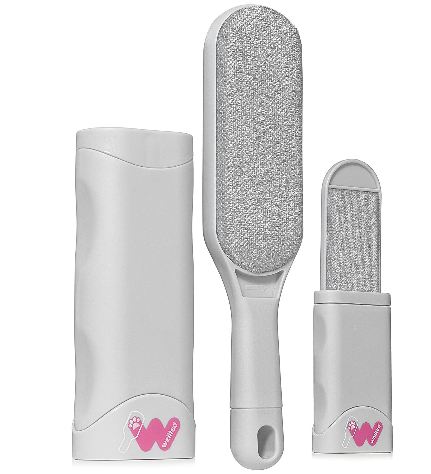 Pet Hair Remover - Double-Sided Brush for Couch Furniture Clothing Car Seat & Carpet - Self-Cleaning Fur Lint Brush for Dog & Cat Hair - New Grey - Buy Online on GoSupps.com