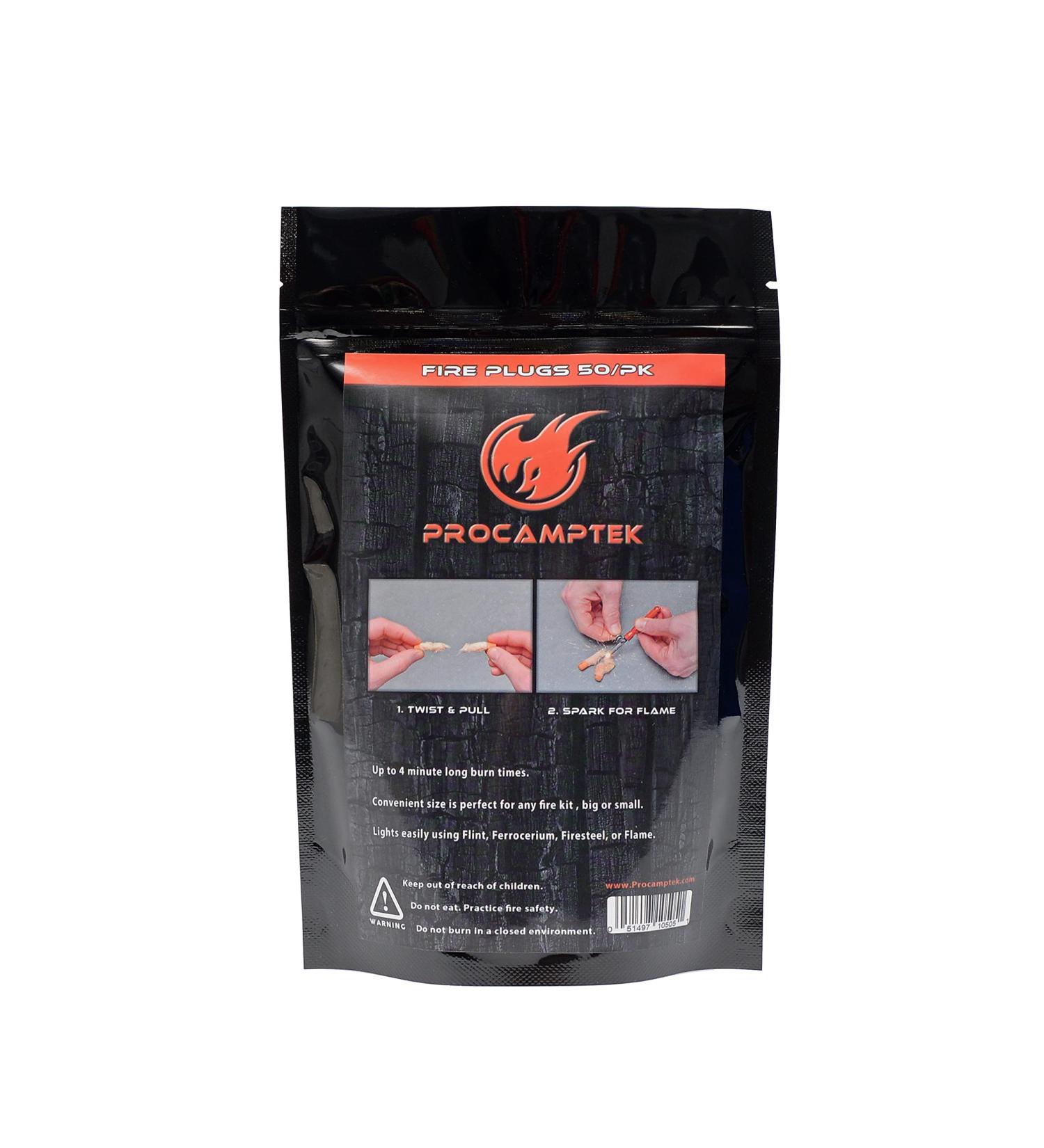 Procamptek Fire Plugs 50 Count - Camping & Emergency Fire Starter Tinder - Buy Online on GoSupps.com