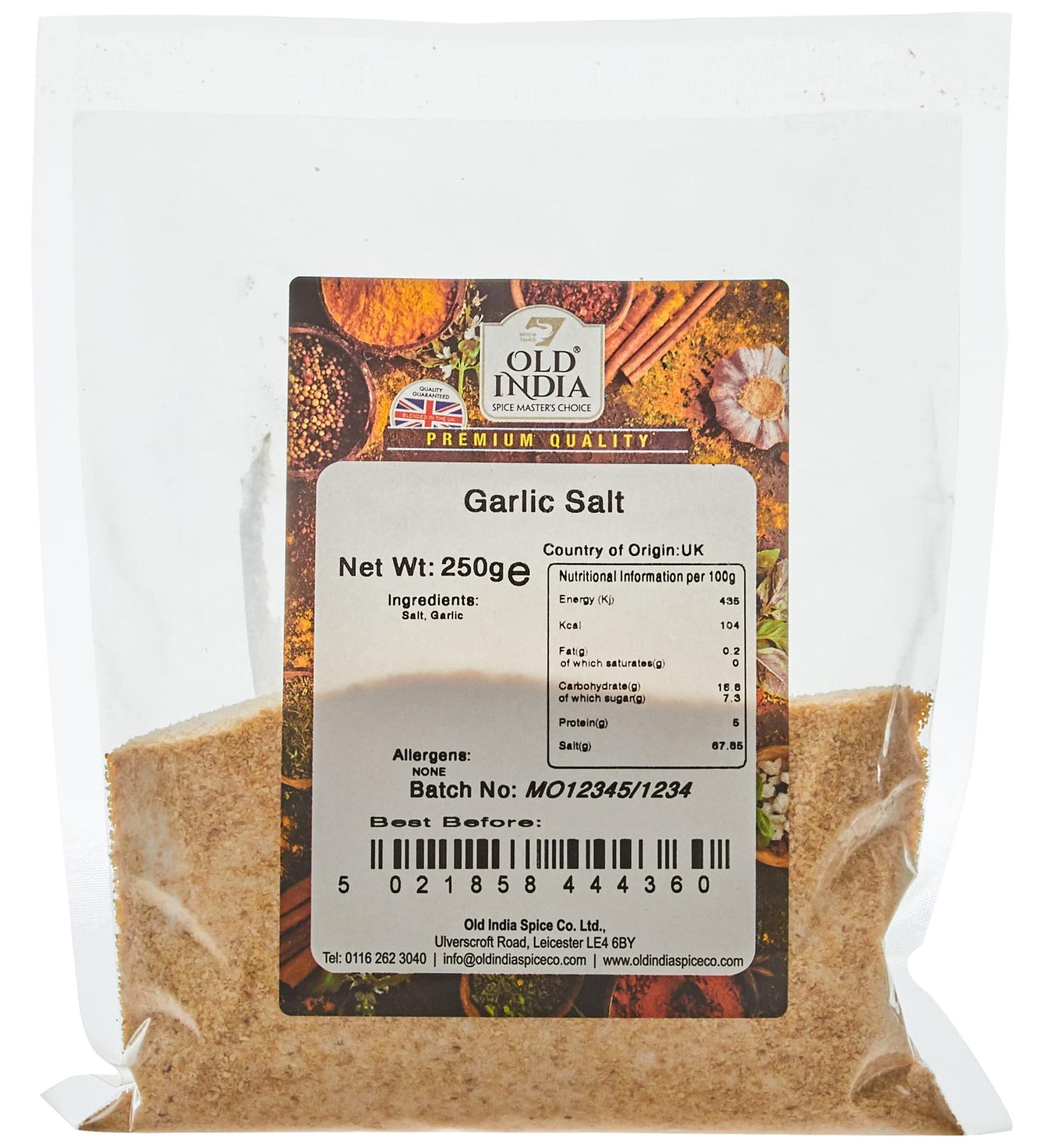 Old India Garlic Salt 250g - Buy Online on GoSupps.com