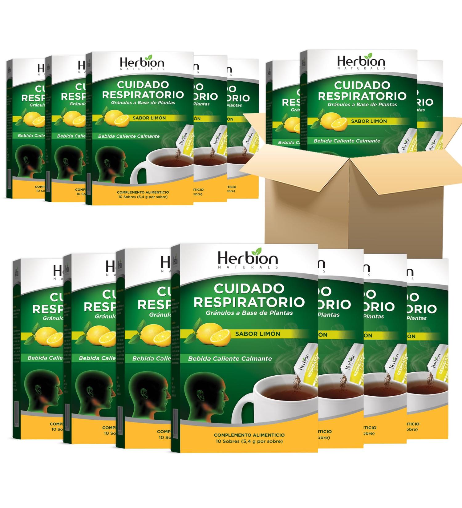 HERBION Naturals herb granules with natural lemon flavor 10 bags 24 pieces with 10 bags each - Buy Online on GoSupps.com