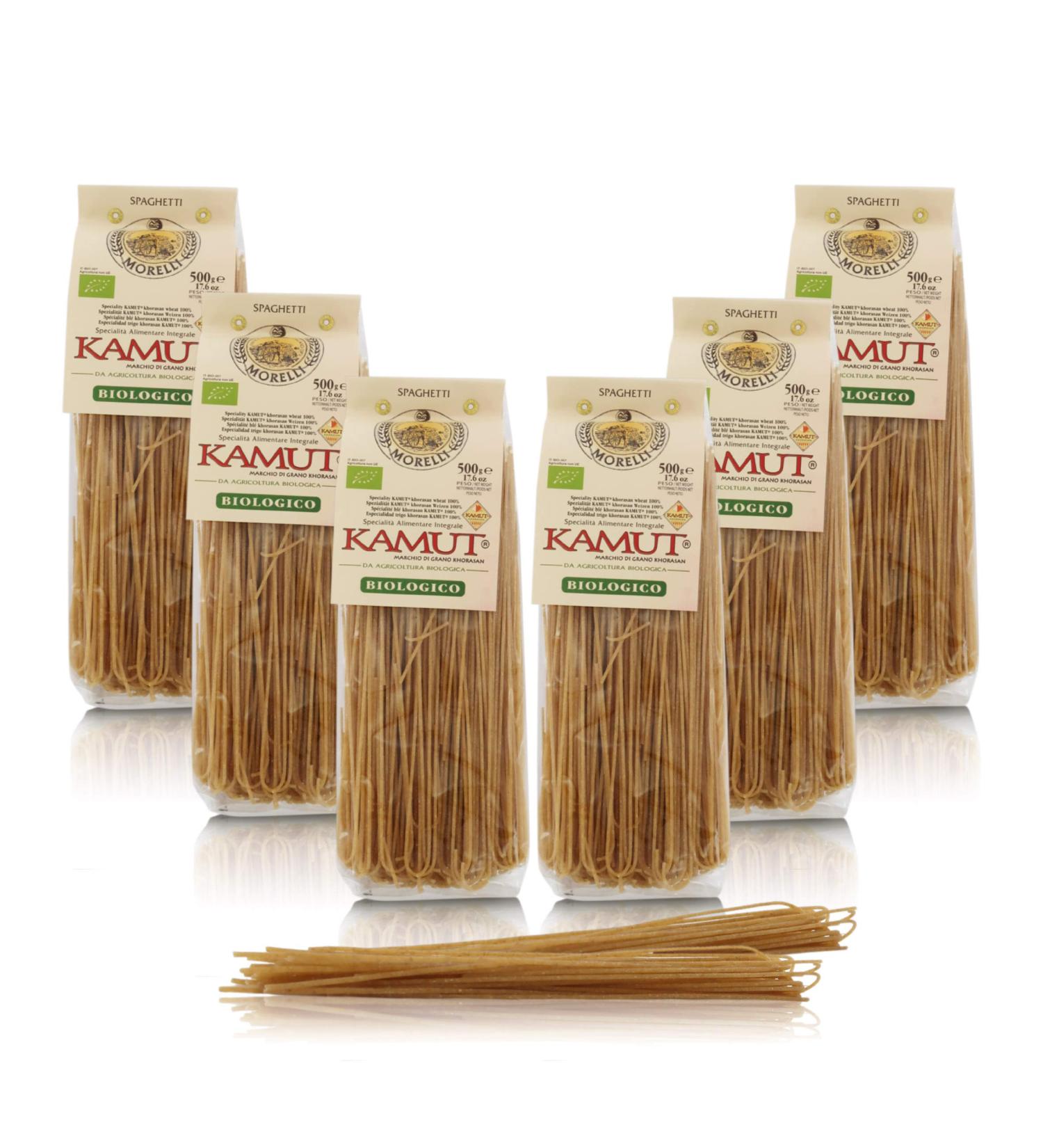  Ferrari Arrighetti Srl Kamut Spaghetti spaghetti whole wheat pasta 8 packages of 500 g - Buy Online on GoSupps.com