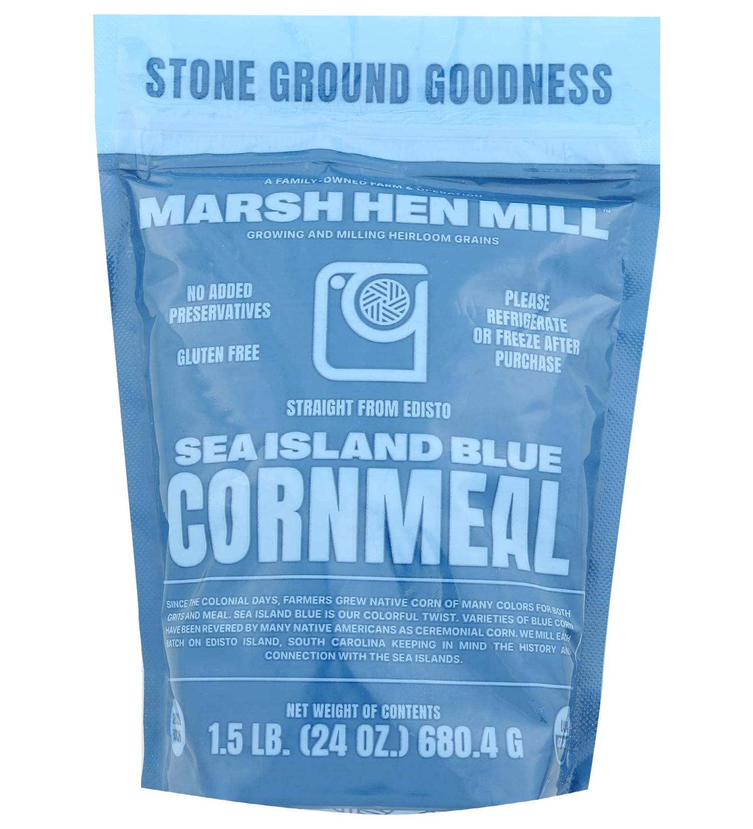 Marsh Hen Mill Sea Island Blue Stone Ground Cornmeal 24oz - Authentic Southern Flavor - Buy Online on GoSupps.com