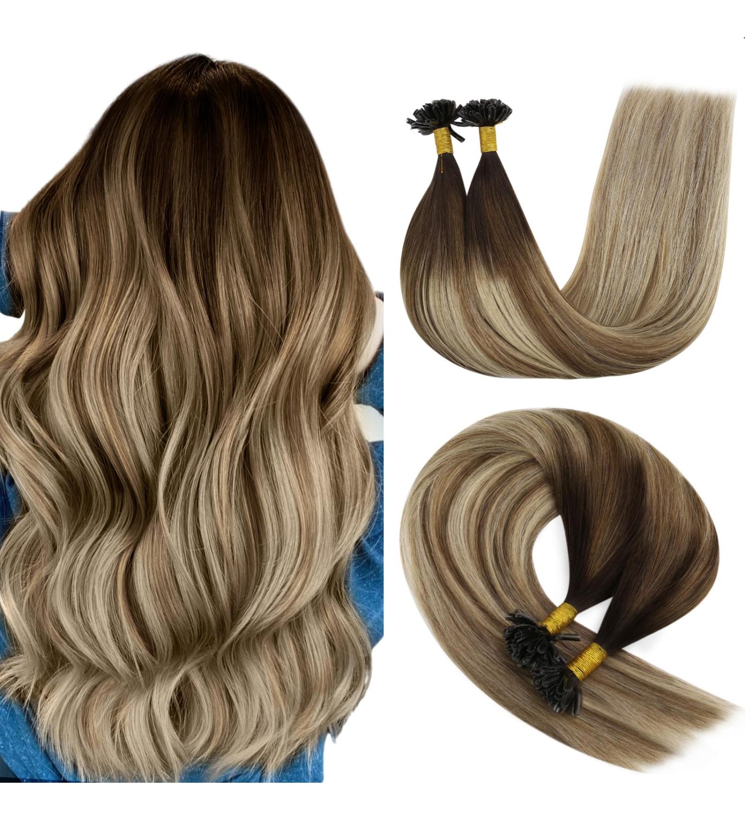 Youngsee Balayage Bonding Extensions | Real Hair U Tip Extensions 45cm | Keratin Fusion 50g #4/6/22 - Buy Online on GoSupps.com
