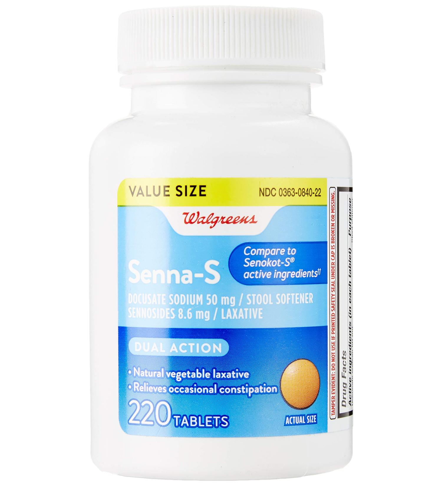 Well at Walgreens Senna-s Tablets 220 Ea | Natural Laxative for Gentle Relief - Buy Online on GoSupps.com