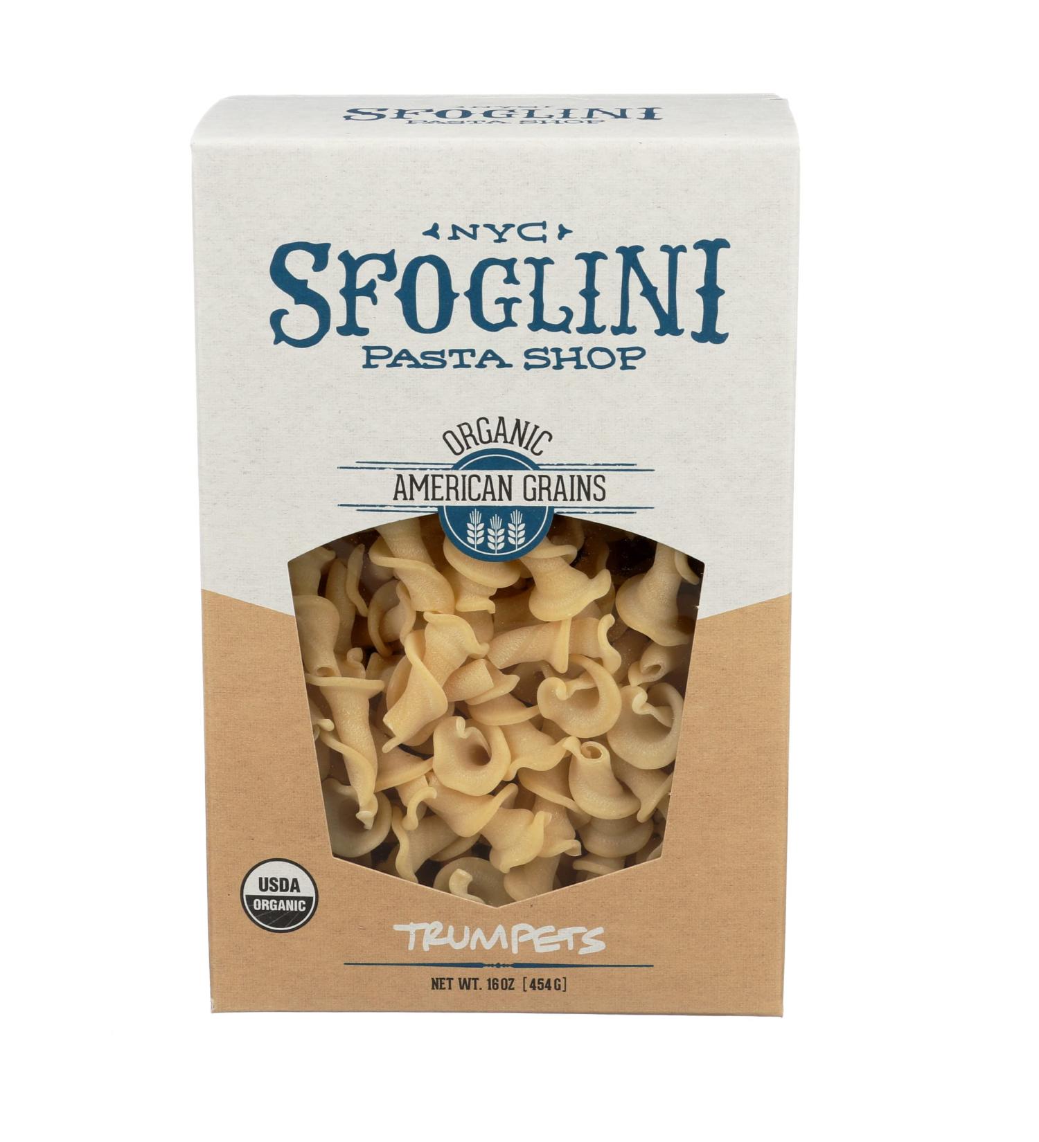 Sfoglini Organic Durum Semolina Trumpets - Traditional Technique, Wholesome Grain, 16 oz Box - Buy Online on GoSupps.com