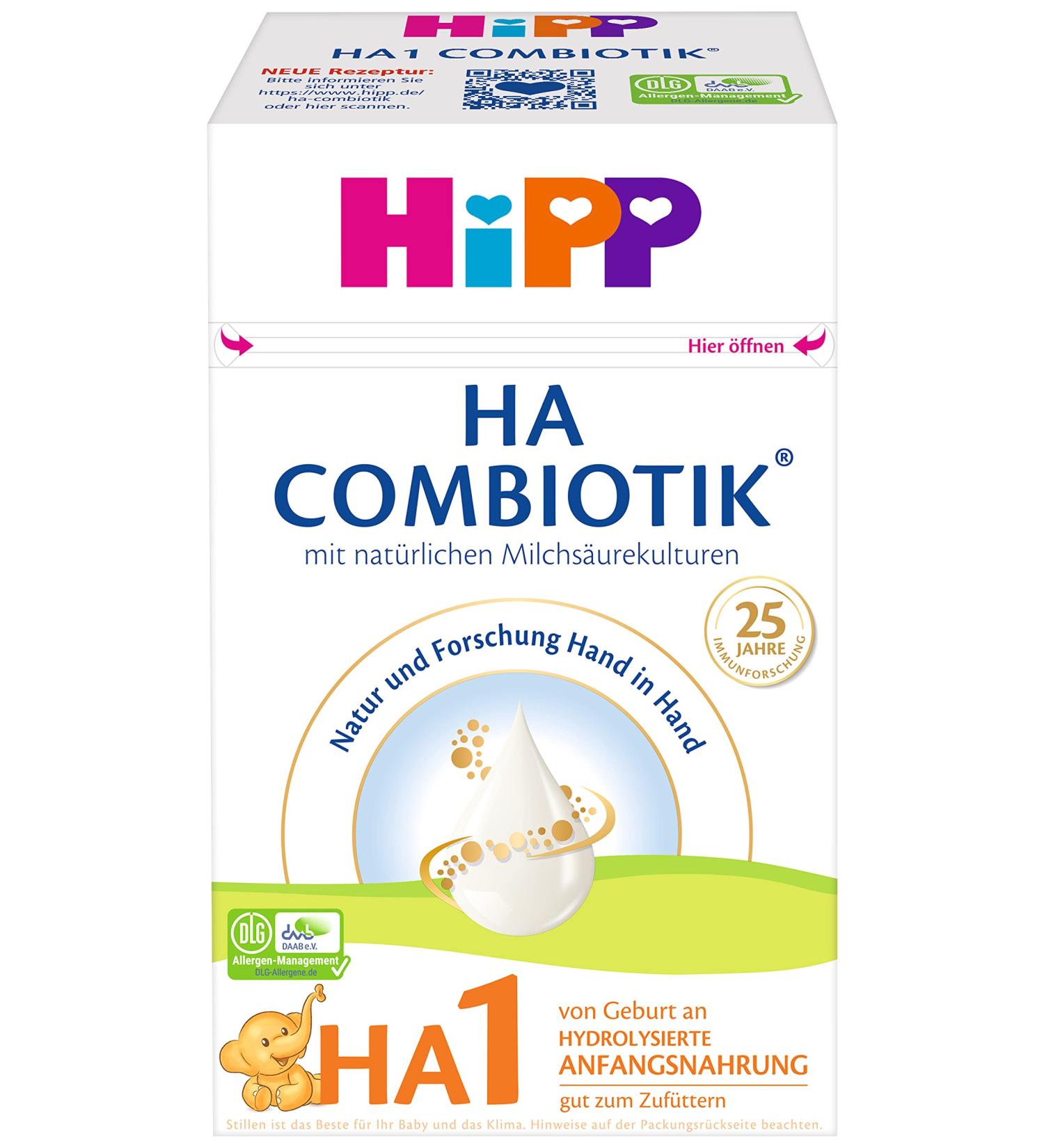 HiPP milk formula HA Combiotik HA1 Combiotik 600g pack of 4 (4 x 600g)