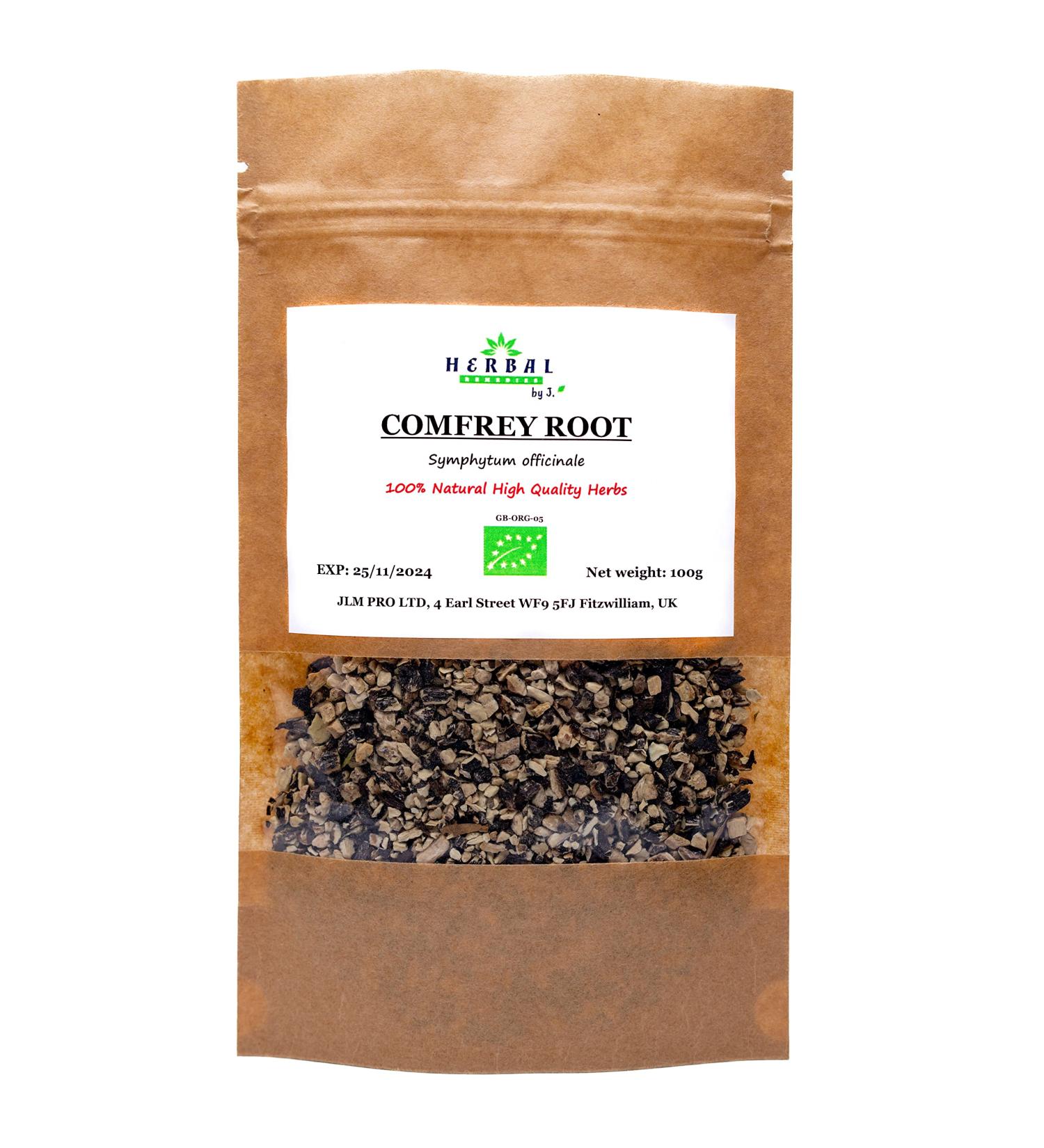 Comfrey Root Tea Dried Herb 100g - Symphytum Officinale - Herbal Remedies by J. - Zywokost korzen - Buy Online on GoSupps.com
