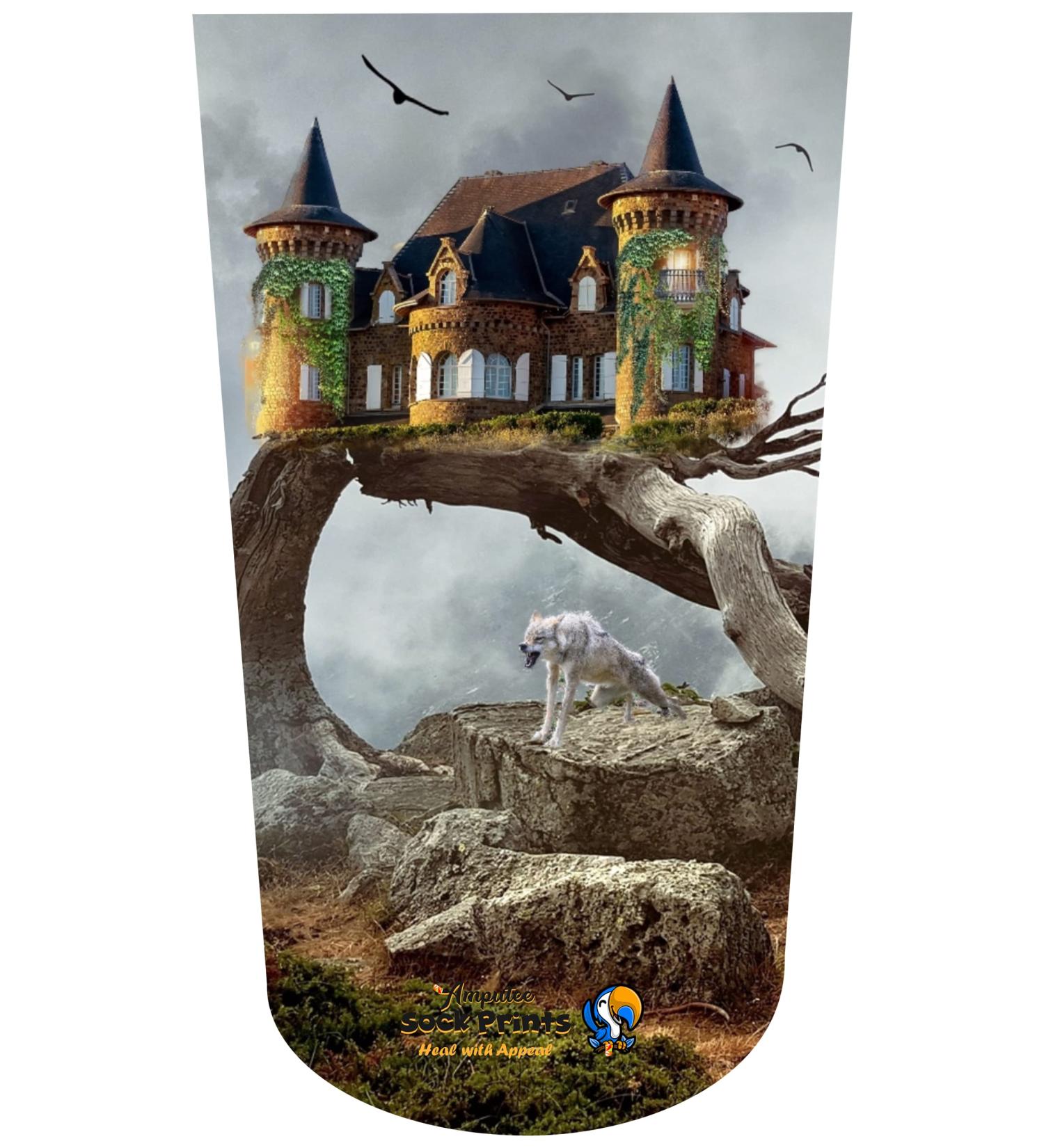 Fantasy White Wolf Amputee Stump Sock | 3Ply Castle Theme | V1 Variant - Buy Online on GoSupps.com
