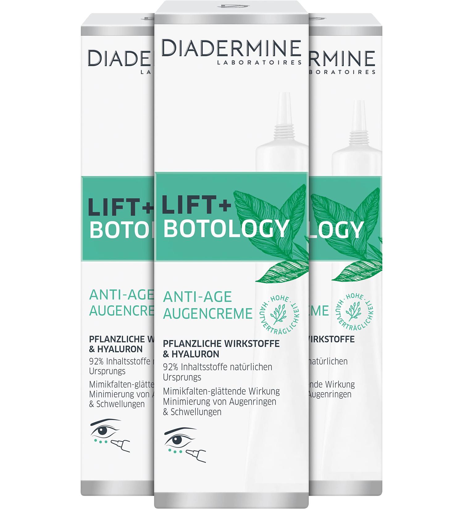DIADERMINE LIFT+ Botology Anti-Age Eye Cream | Pack of 3 (3 x 15 ml) - Best Youthful Skin Solution | International Shipping - Buy Online on GoSupps.com
