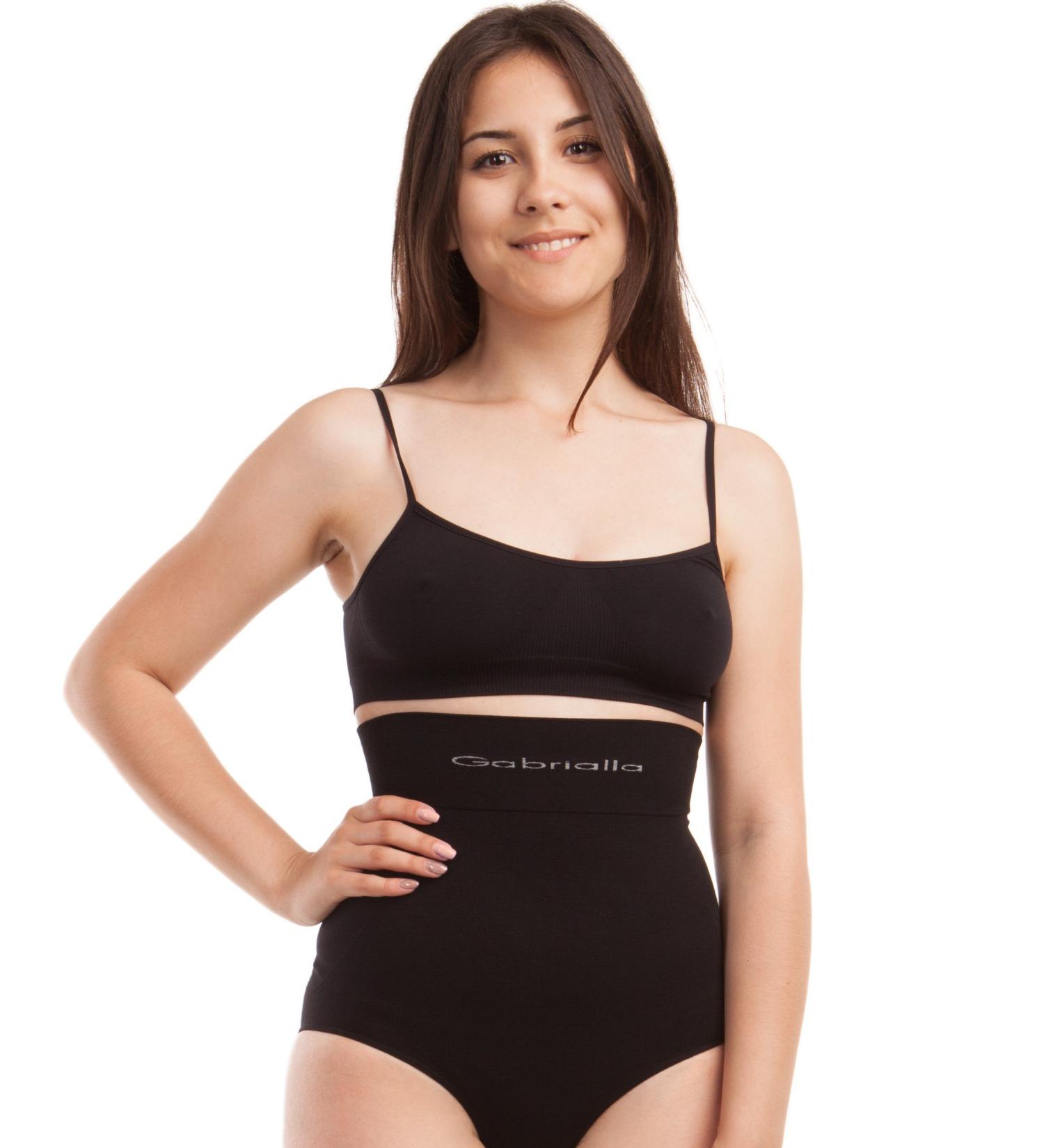 Gabrialla BSM-710 Seamless Milk Fiber Body Shaping High Waist Support Briefs Black Small Black Small - Buy Online on GoSupps.com
