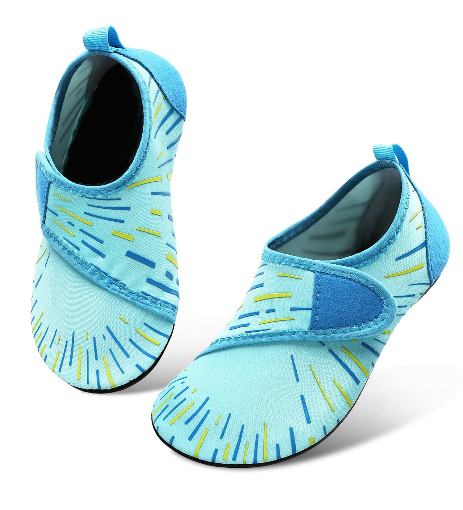 JIASUQI Kids Water Shoes - Quick Dry Barefoot Aqua Socks for Beach & Pool - Blue - Size 13/13.5 UK Child - Buy Online on GoSupps.com