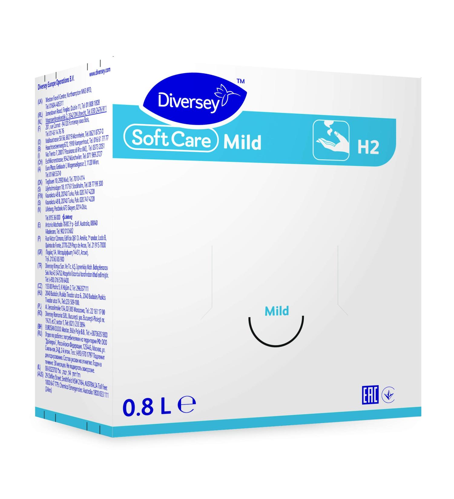 Diversey Soft Care Mild - Professional cleansing cream soap for frequent washing - 800 ml