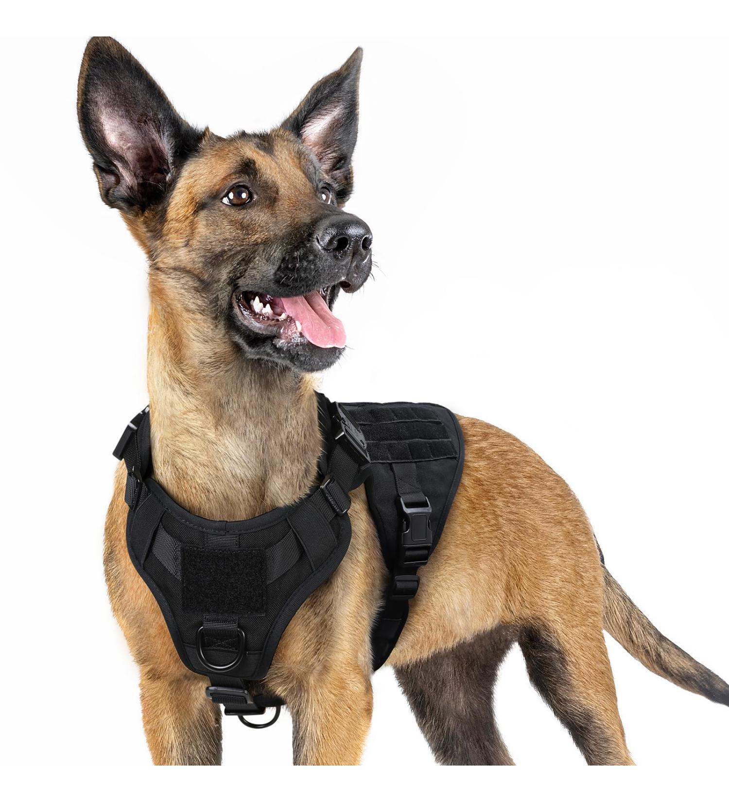 Rabbitgoo No Pull Dog Harness for Medium & Large Dogs | Tactical Military Safety Vest with Handle & Metal Buckles | Adjustable & Breathable | Size S (1 Pack) - Black - Buy Online on GoSupps.com