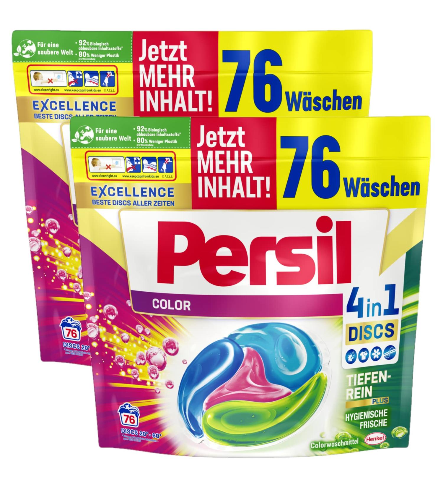 Buy Persil Color 4in1 Discs - 152 Wash Loads Deep Clean Technology 92% Biodegradable - International Shipping Available! - Buy Online on GoSupps.com
