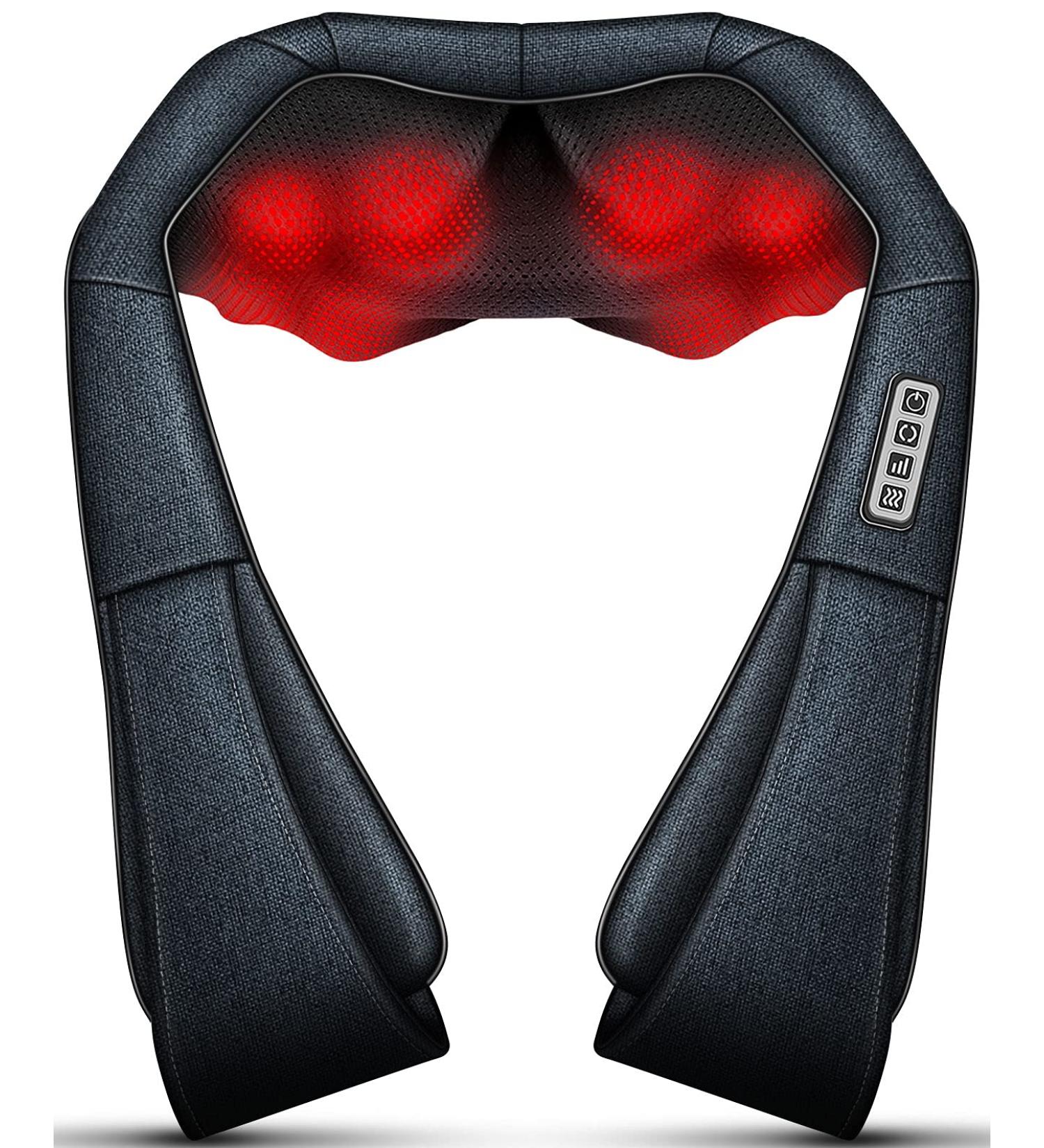 Shiatsu Neck Massager with Heat - Deep Tissue Back & Neck Massager for Shoulders, Feet, Legs - Electric Massager Gift for Women/Men/Mom/Dad - Navy - Buy Online on GoSupps.com