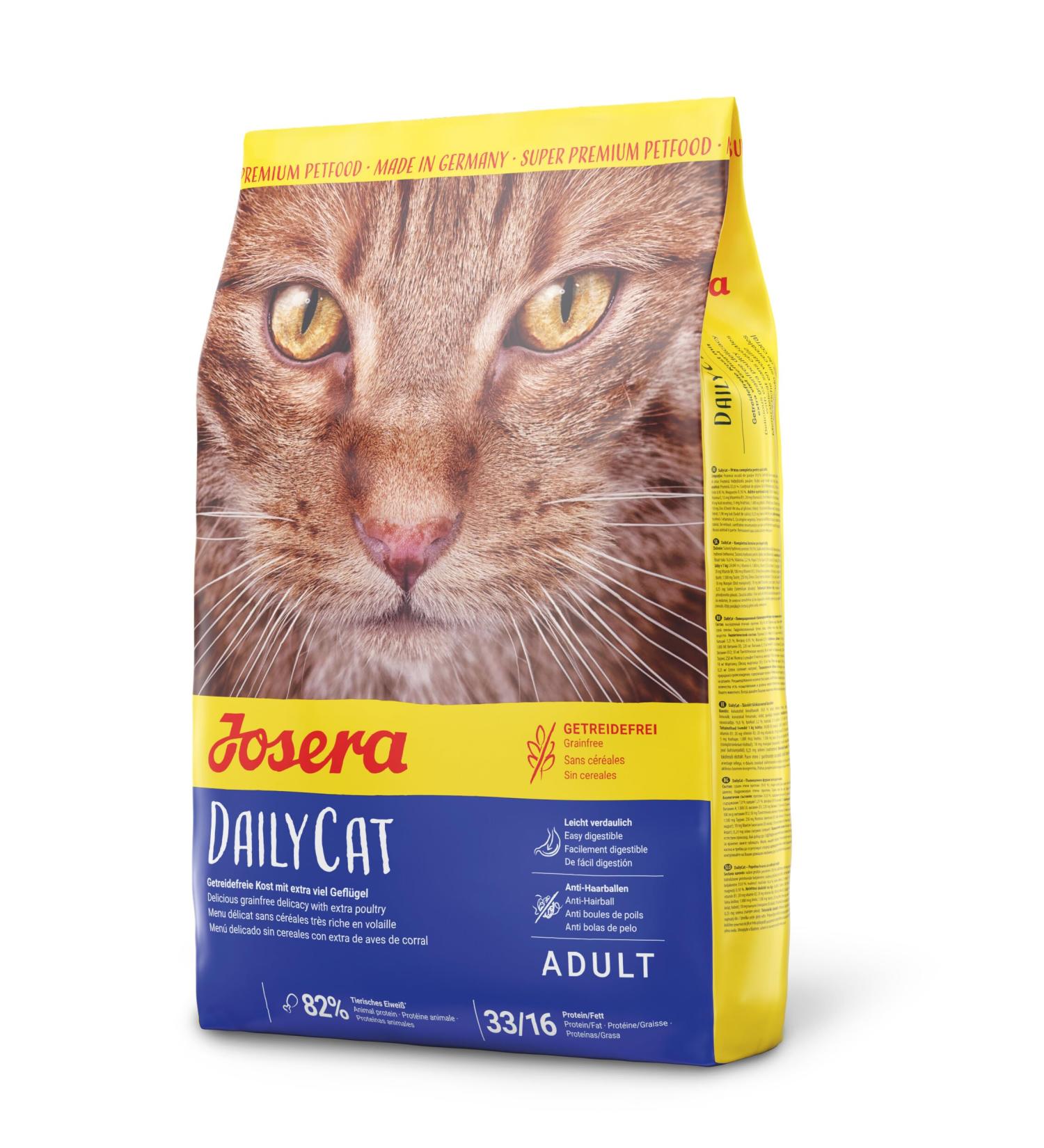 Josera Dailycat 2 kg - Cereal-Free Super Premium Cat Food with Poultry Herbs & Fruits | Dry Food for Adult Cats - Buy Online on GoSupps.com