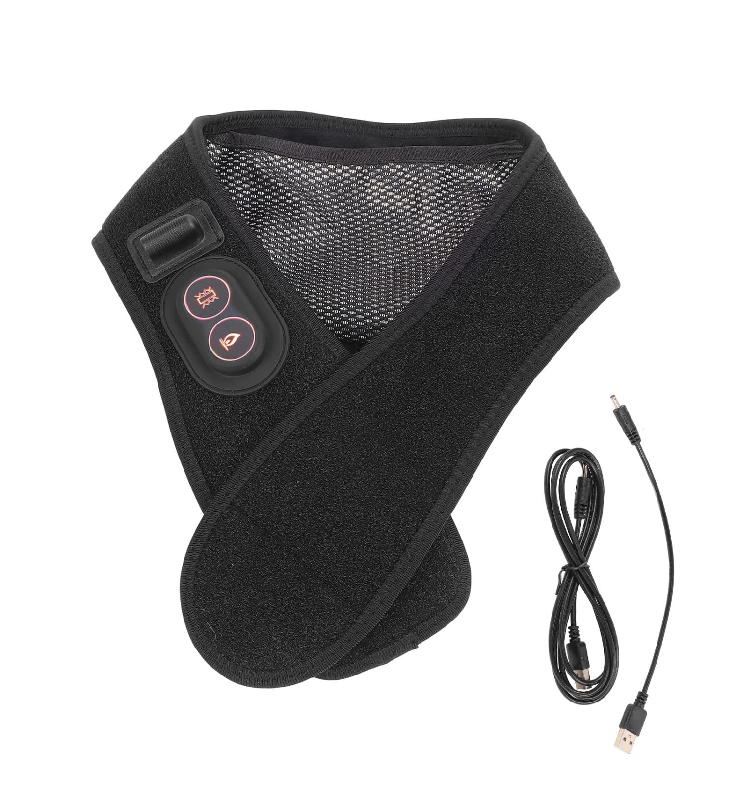 USB Heated Neck Bandage - 3 Temperature Levels for Stiffness Relief | Neck Heating Support Pillow for Home Office & Car - Buy Online on GoSupps.com