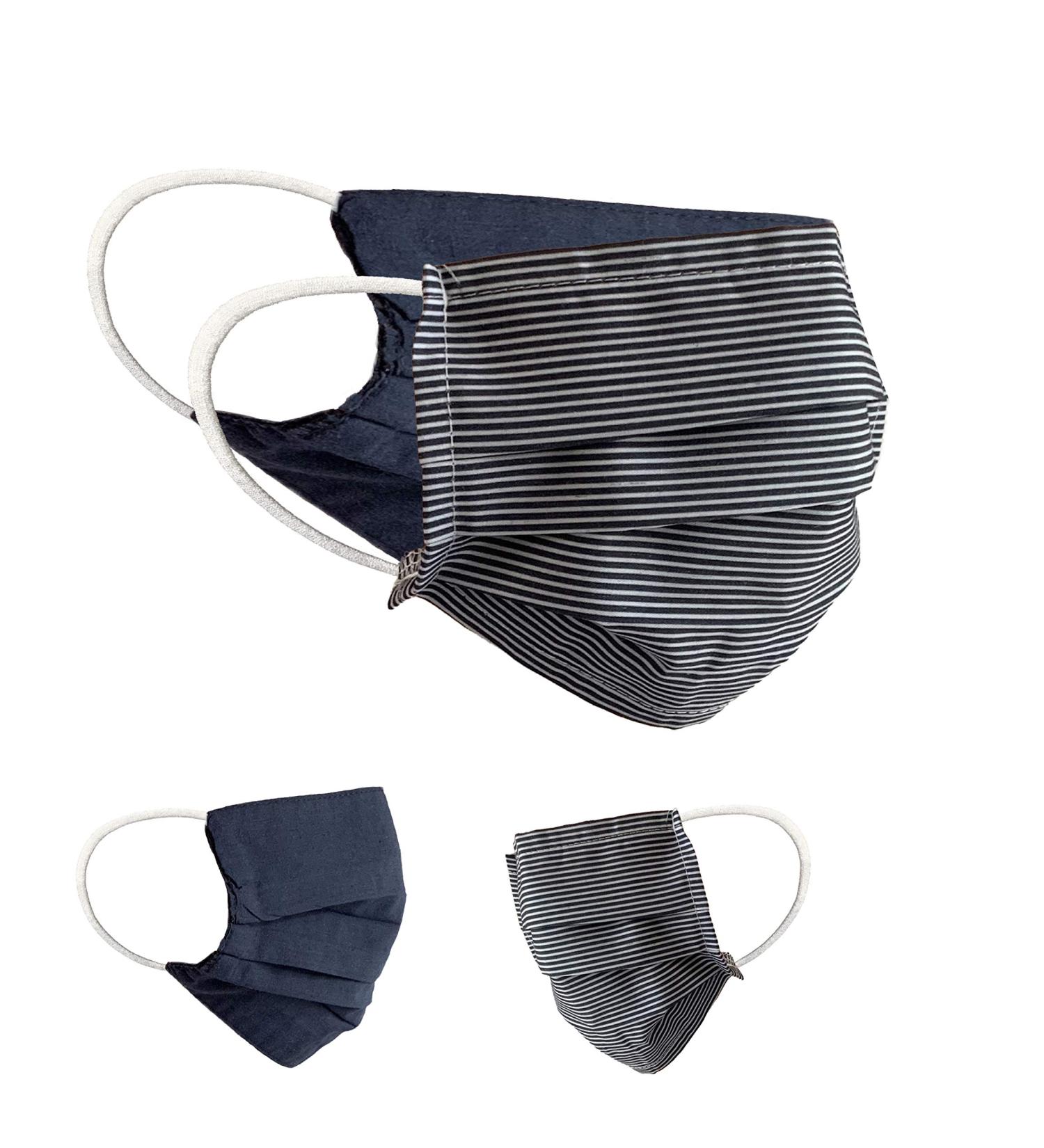 BAF Community Masks 2-Pack Set - Unisex Reversible Cotton Masks Washable & Stylish Motifs Marine-5 Airway Protection - Buy Online on GoSupps.com