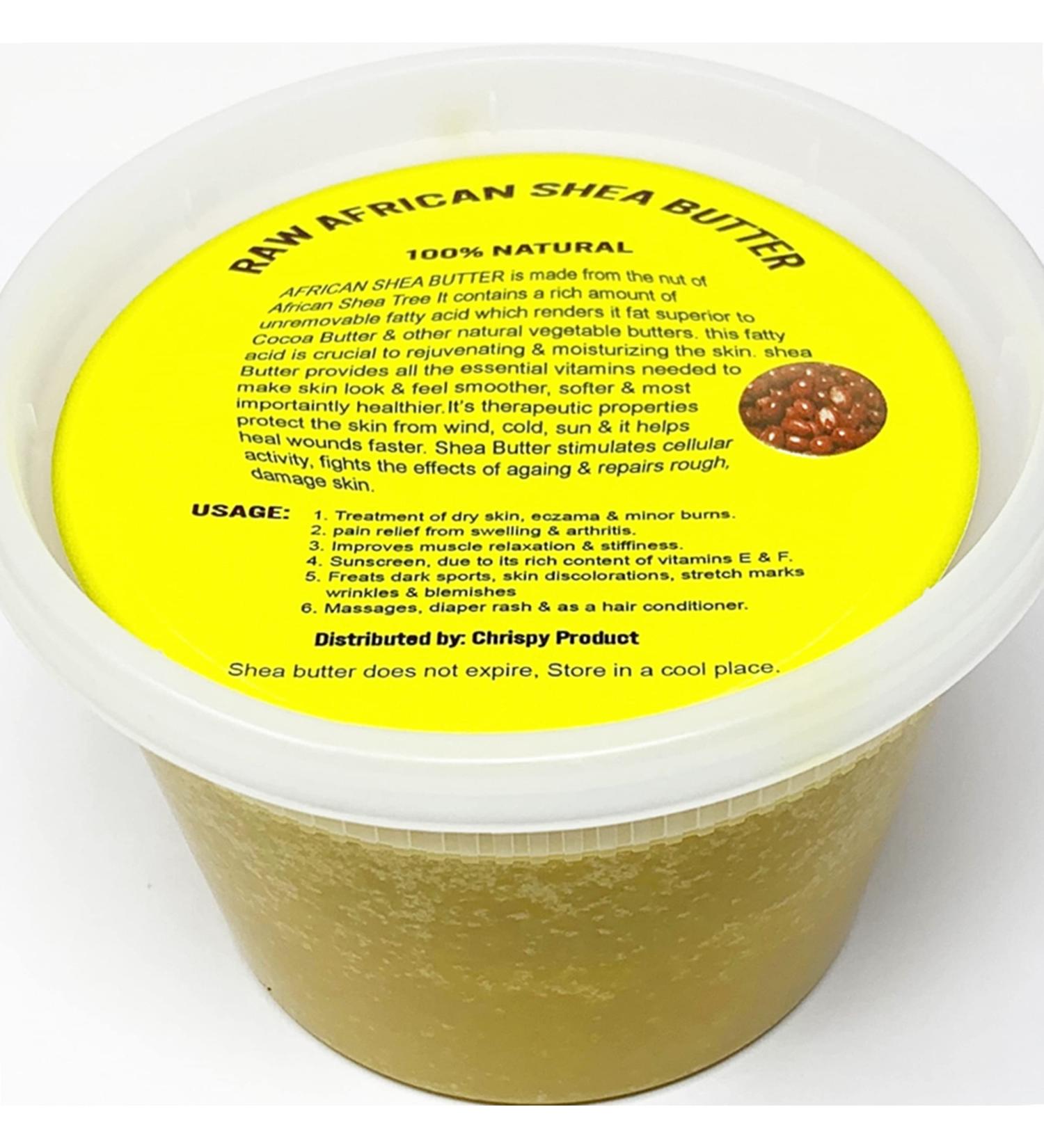 Grade AAA Raw Unrefined African Shea Butter (16 Oz) - Premium Shea Butter from Ghana for Acne, Eczema, Stretch Marks - 1 Pound Pack for Best Results - Buy Online on GoSupps.com