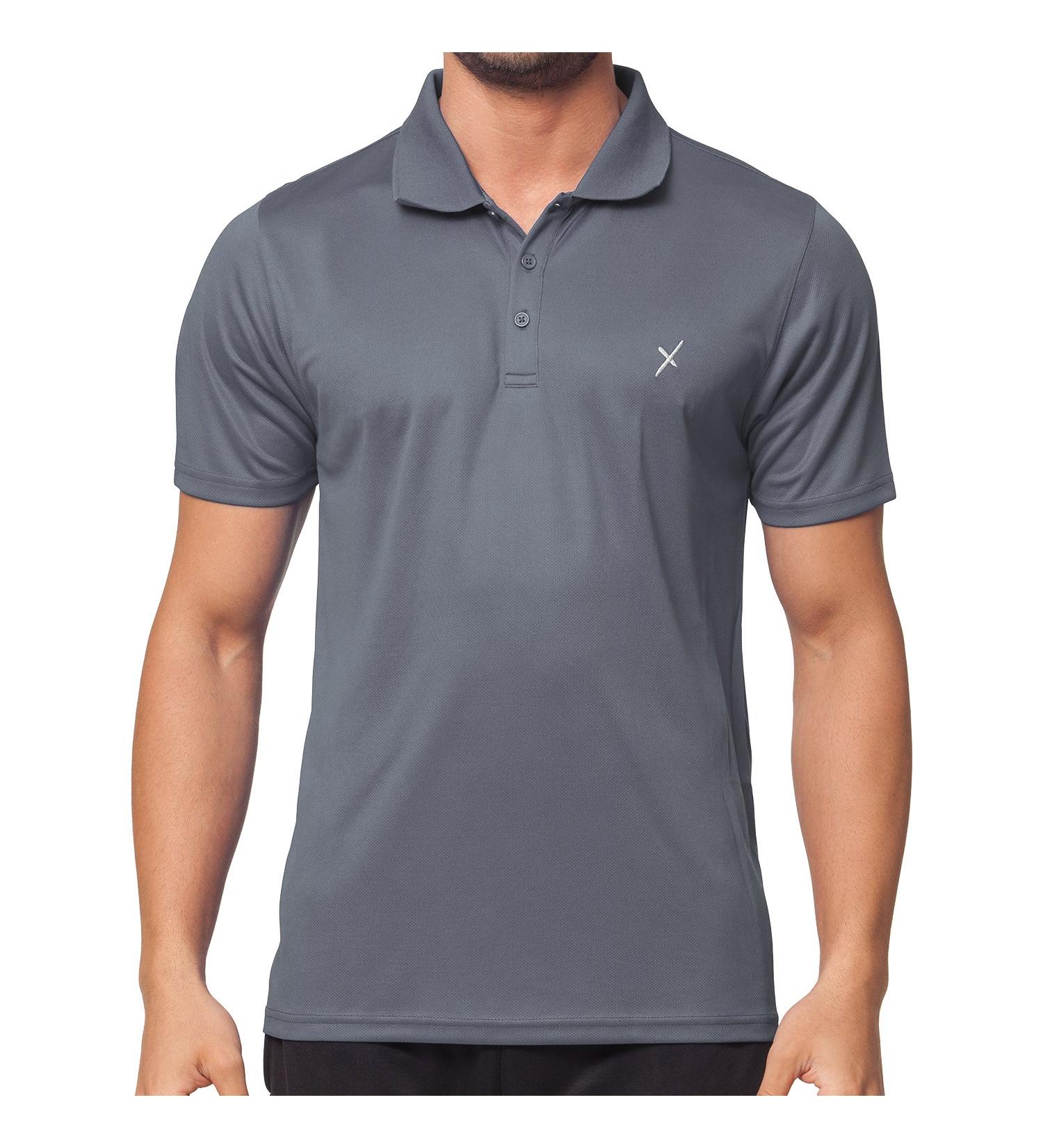 CFLEX Men's Sport Shirt - Fitness Polo Shirt for Active Lifestyle | Sportswear Collection XXL Grey - Buy Online on GoSupps.com