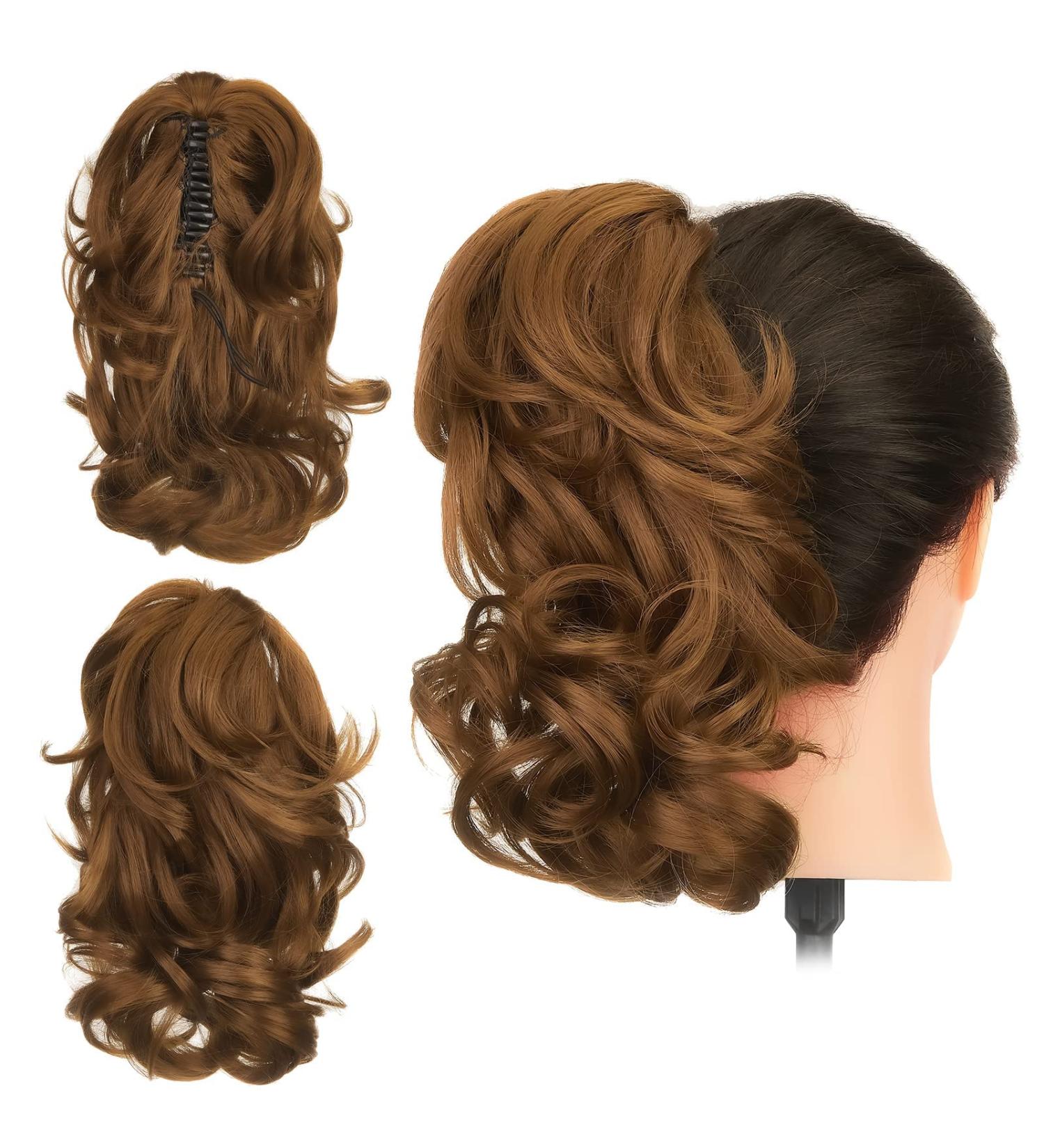 Shop Gairyan 30cm Light Auburn Claw Clip Ponytail Extensions - Long Curly Synthetic Hair for Women - Buy Online on GoSupps.com