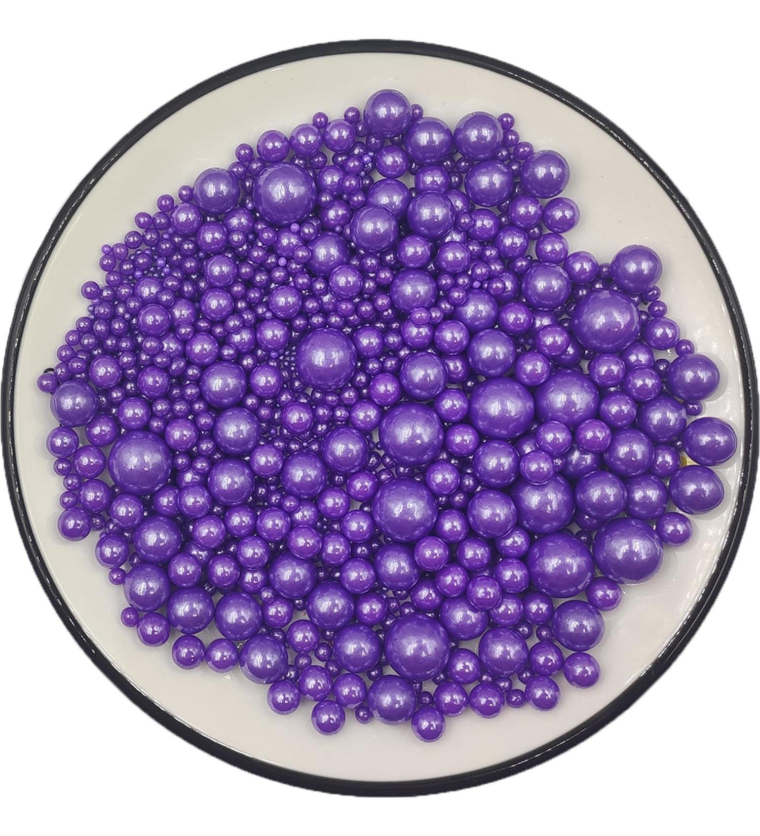 Buy Edible Violet Pearl Sugar Sprinkles | Perfect for Cakes Cupcakes & Cookies - Wedding & Daily Decorations - Buy Online on GoSupps.com