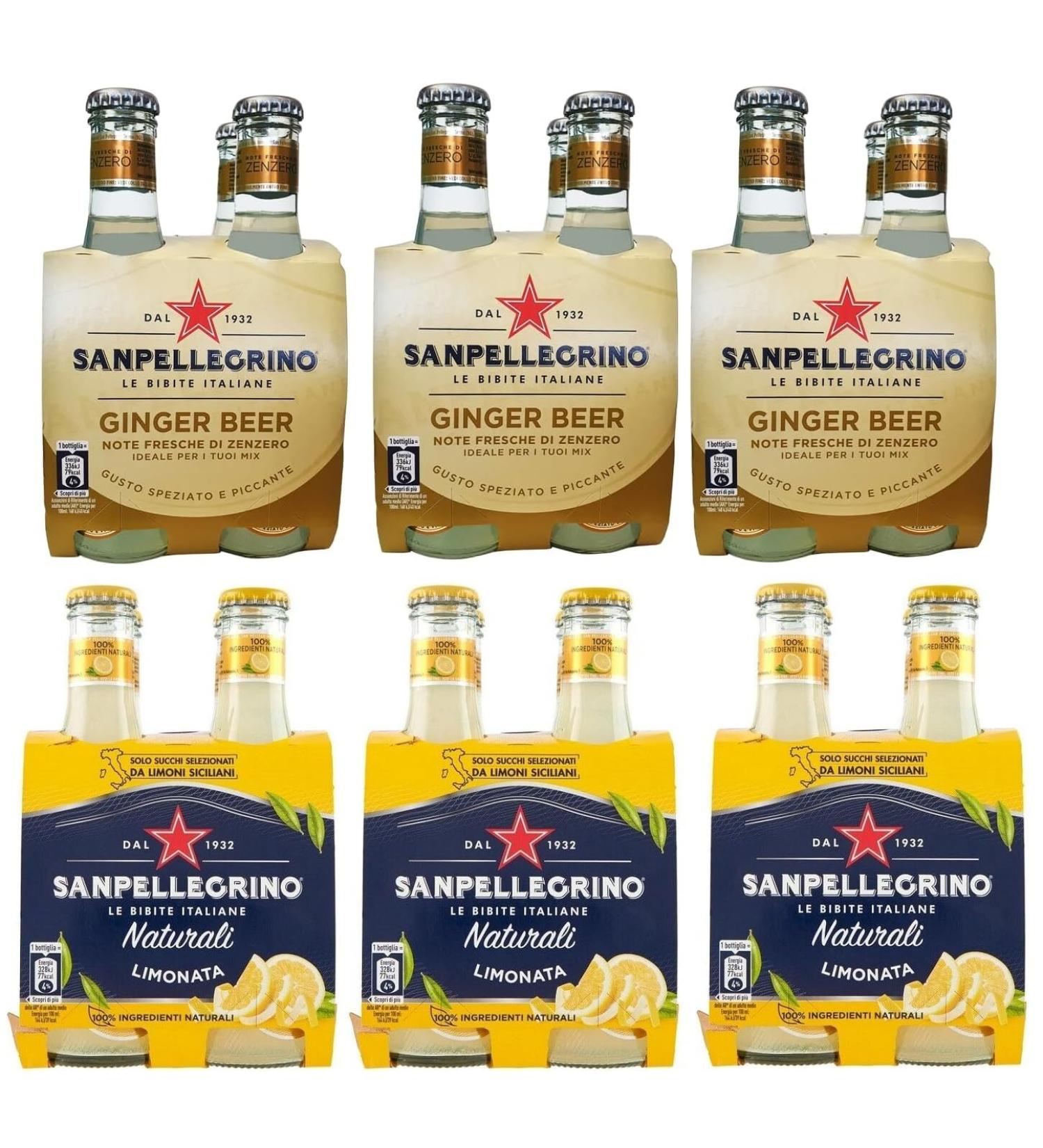 SanPellegrino San Pellegrino Ginger Beer Soft Drinks with Notes of Ginger + Lemon Juice Limonata 20 cl Alcohol-free Drink 24 Count - Buy Online on GoSupps.com
