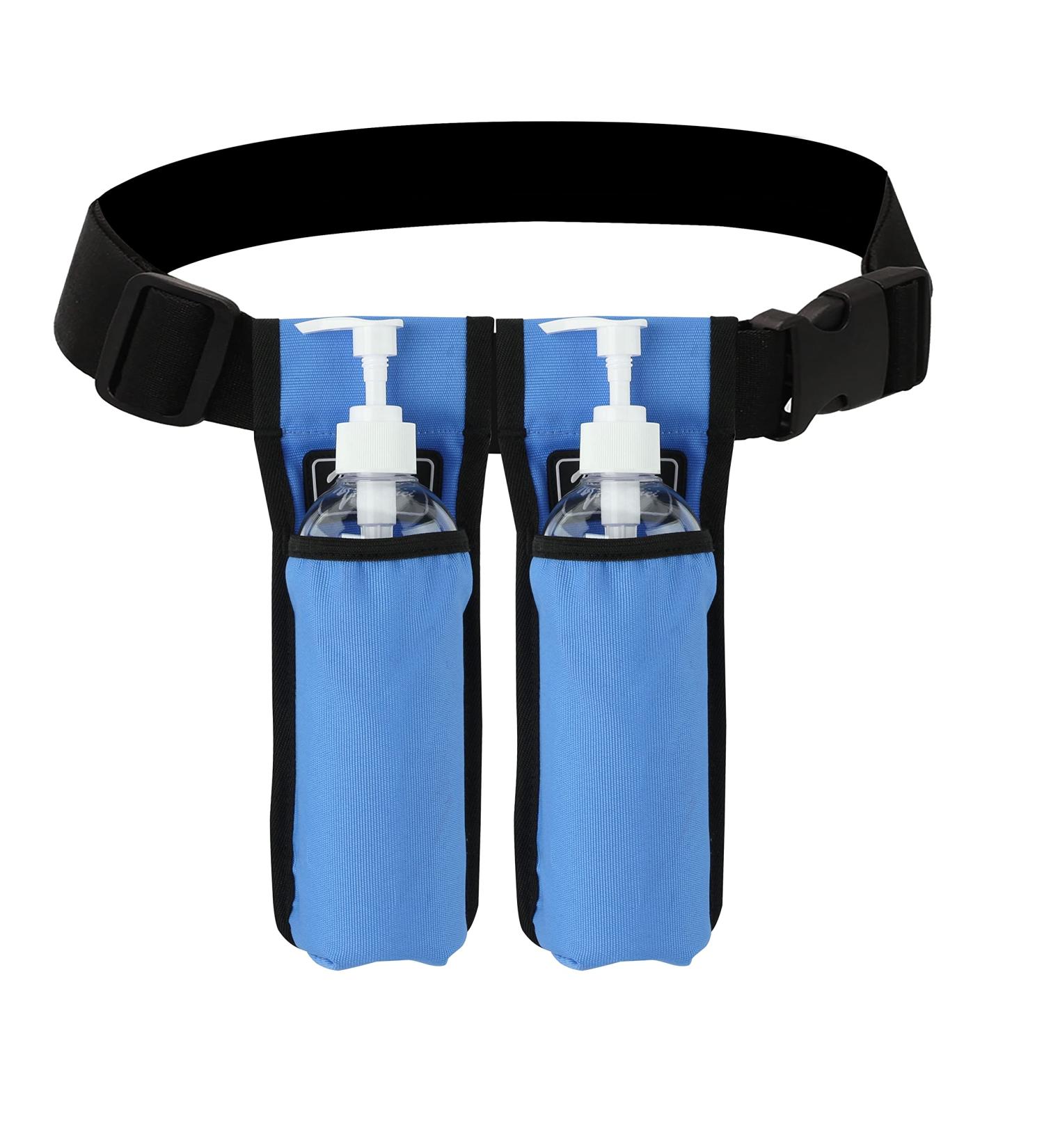 Massage Bottle Bag for Therapists | Holster for Massage Lotion & Oil - Db1KD-Blue - Buy Online on GoSupps.com