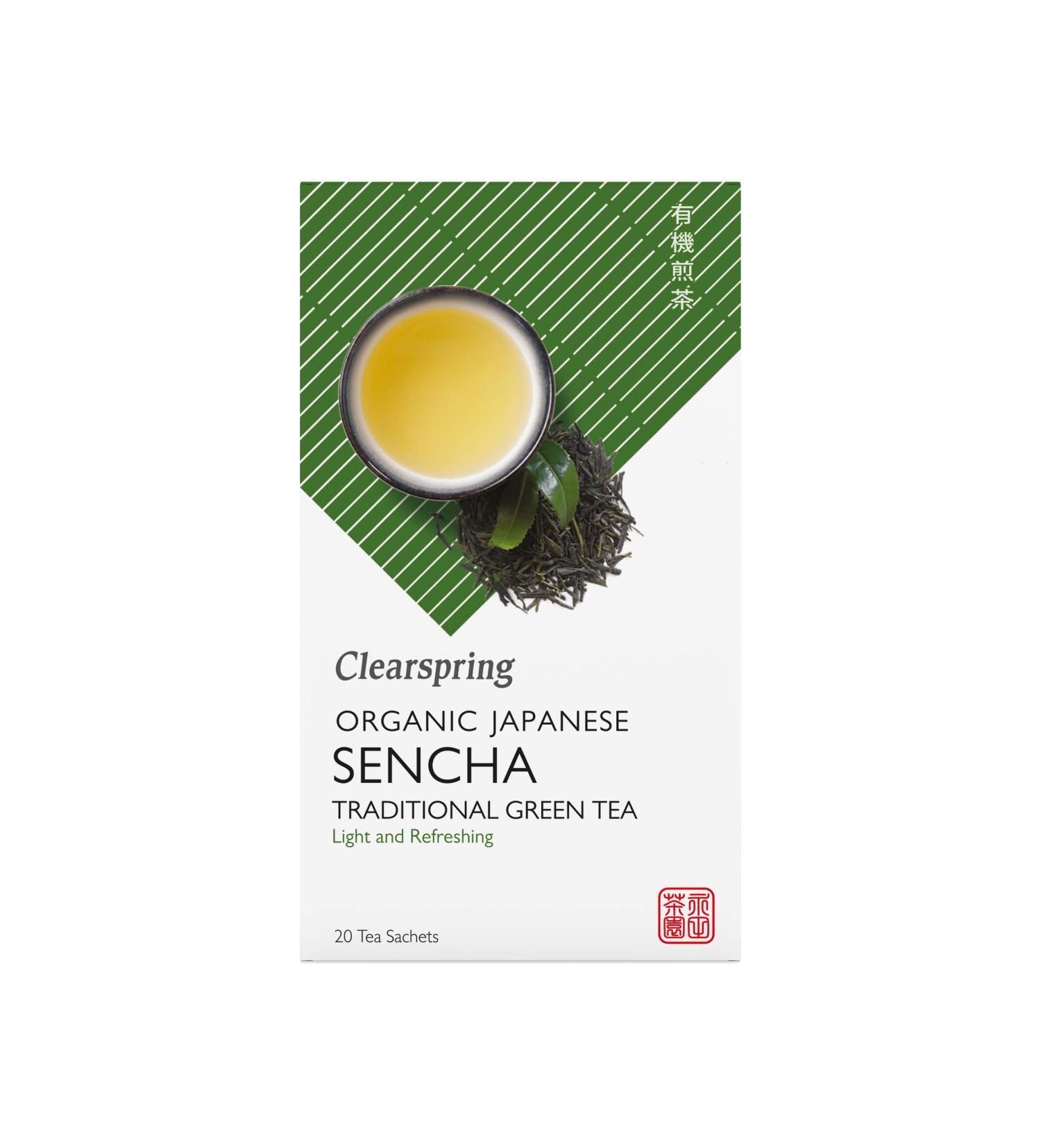 Clearspring Organic Japanese Sencha Traditional Green Tea Teabags - Buy Online on GoSupps.com